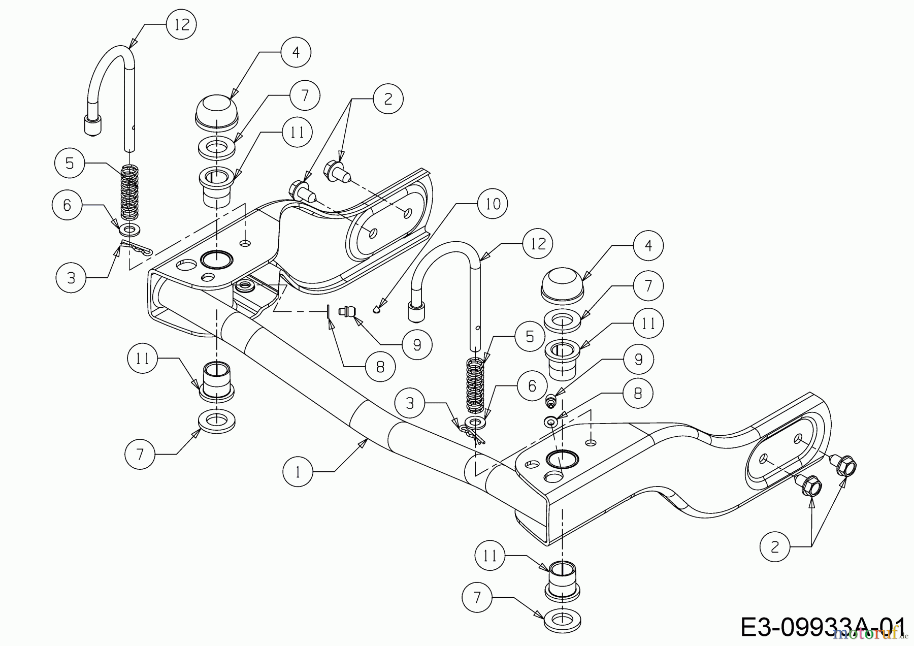  MTD Laubsauger mit Häckselfunktion 202 24A-202K678  (2019) Vorderachse