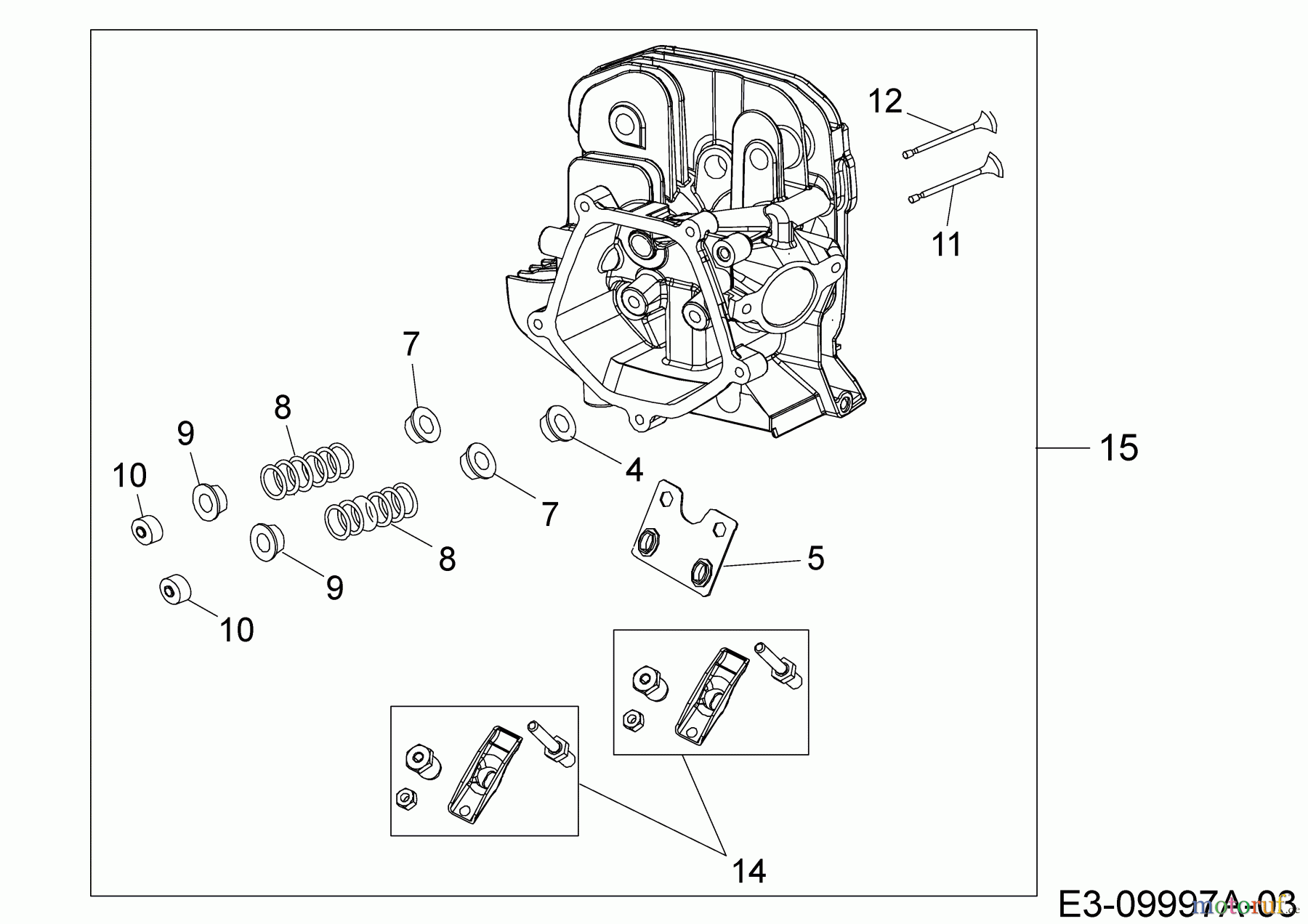  MTD-Motoren Horizontal 678-SH 752Z678-SH  (2020) Zylinderkopf