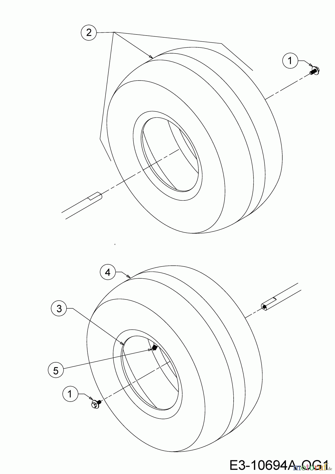  MTD Rasentraktoren Smart RE 130 H 13A771KE600  (2020) Räder hinten