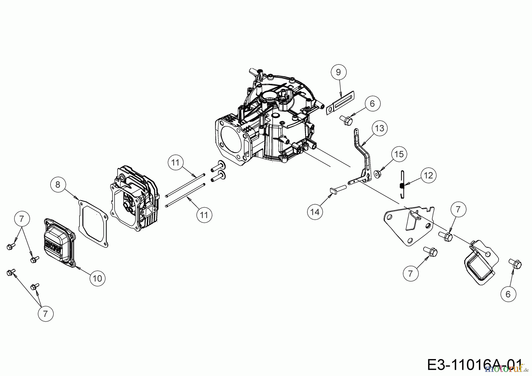  MTD-Motoren Vertikal 7X70JWA 752Z7X70JWA (2020) Reglerhebel, Ventildeckel