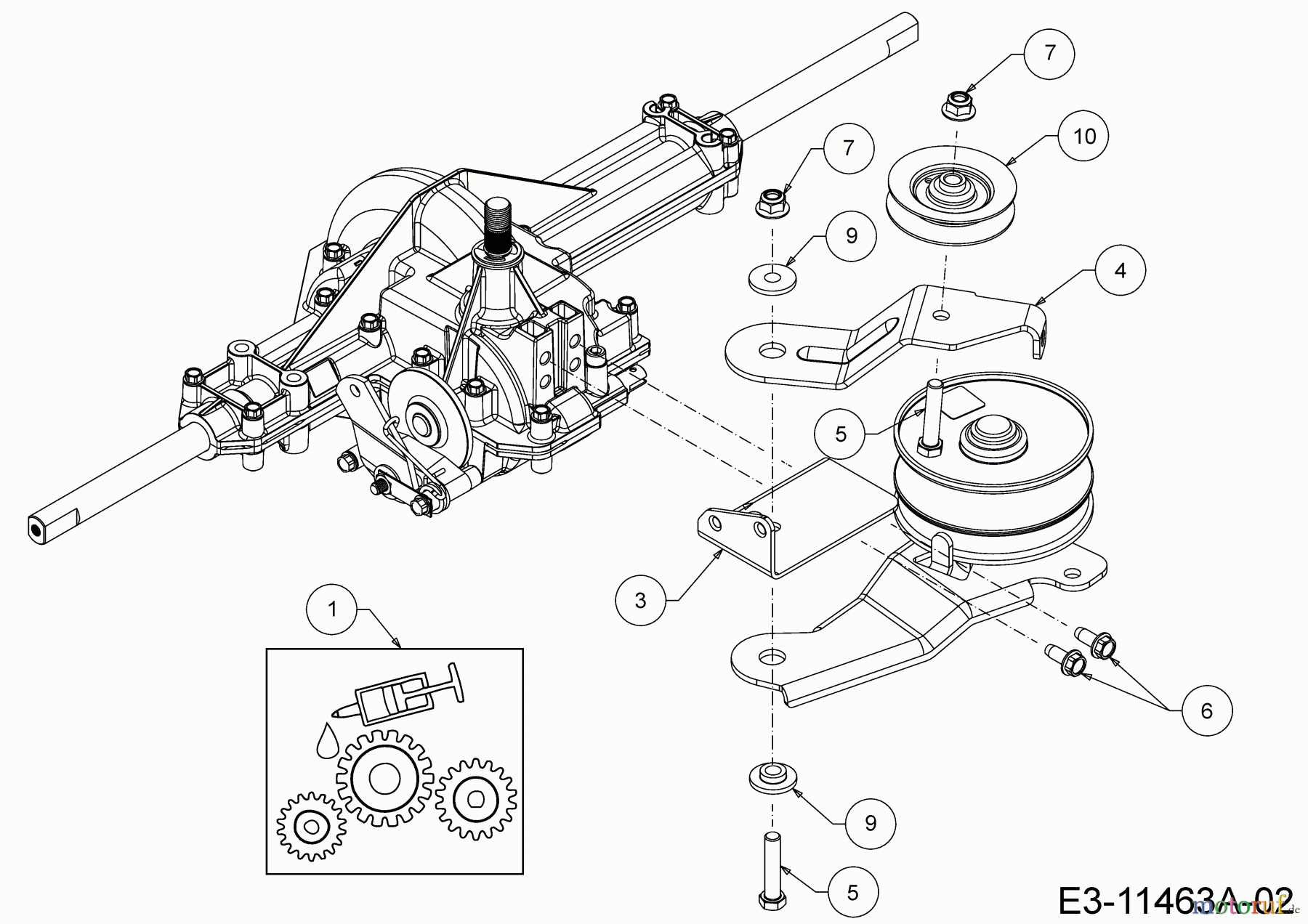  Mastercut Rasentraktoren Mastercut 96 13A7765F659  (2019) Spannrolle Getriebe