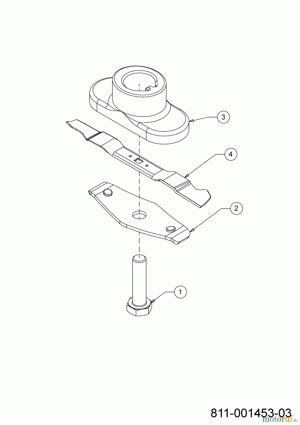  Troy-Bilt Motormäher TB 196 11A-B2ML309  (2023) Messer, Messeraufnahme