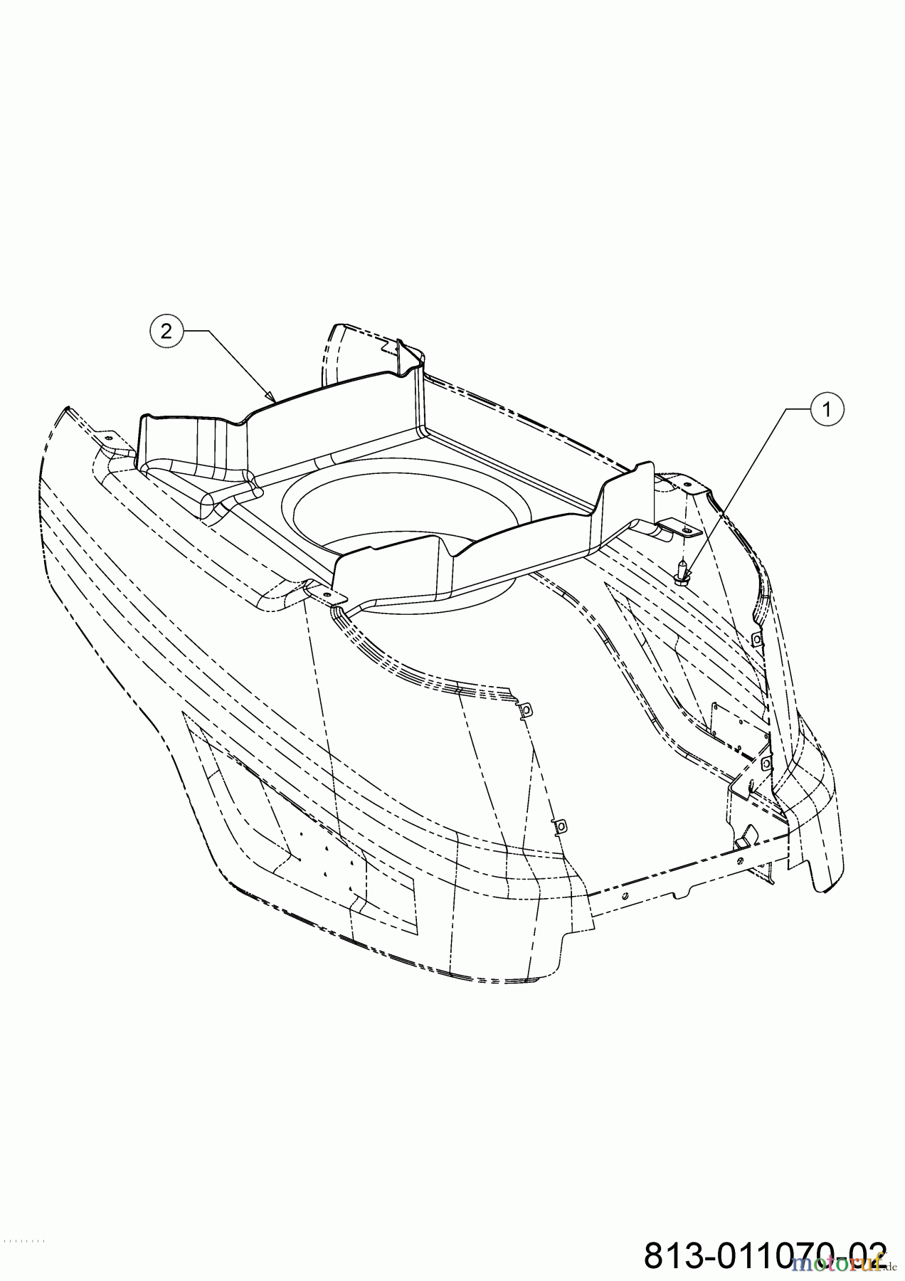  MTD Rasentraktoren LT 107 EXHK 13CG79KG682 (2022) Luftführung