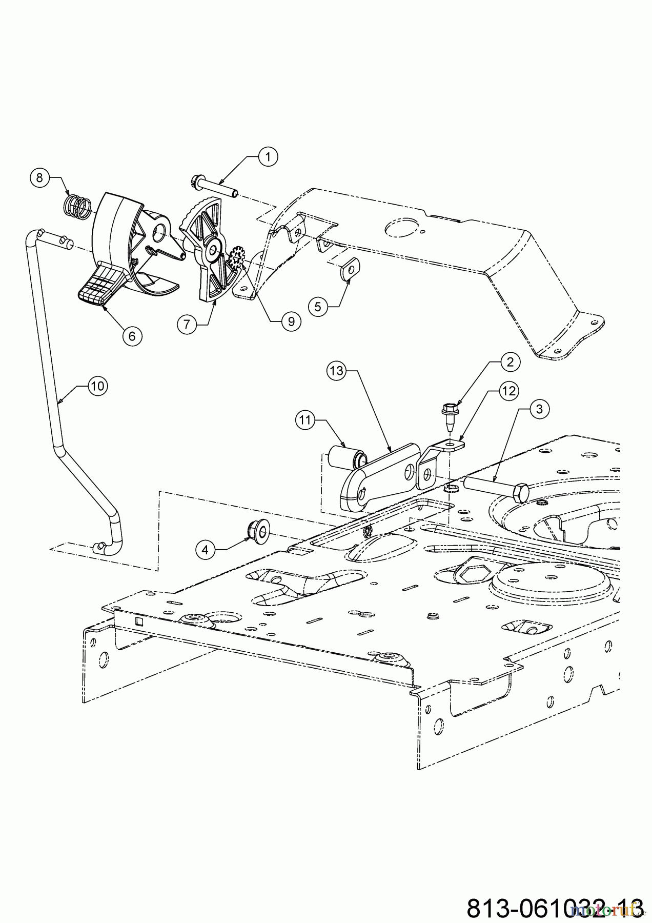  Troy-Bilt Rasentraktoren PONY 92T-R SELECT 13A777BE609 (2024) Parkbremse