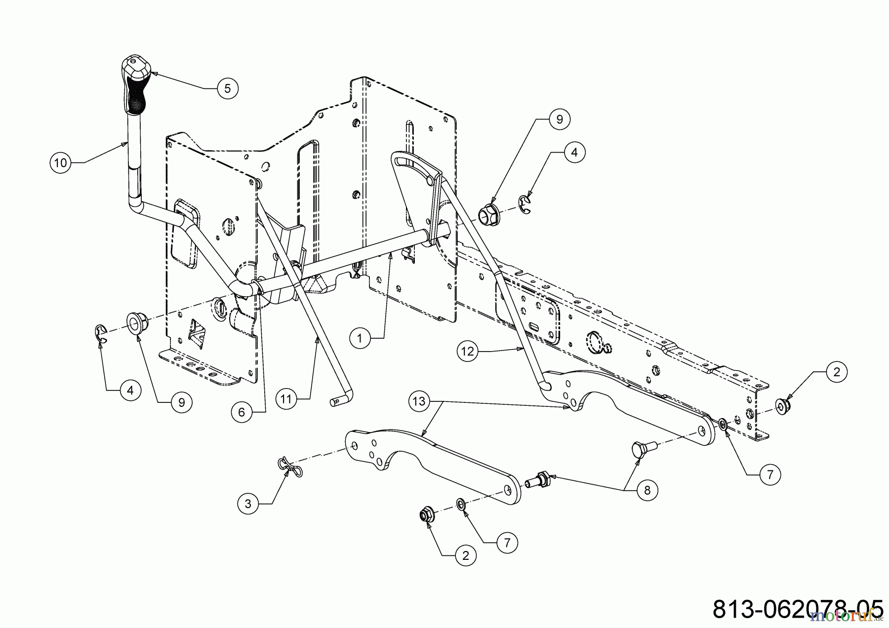  Troy-Bilt Rasentraktoren PONY 92T-S SELECT 13A777BY609 (2024) Mähwerksaushebung