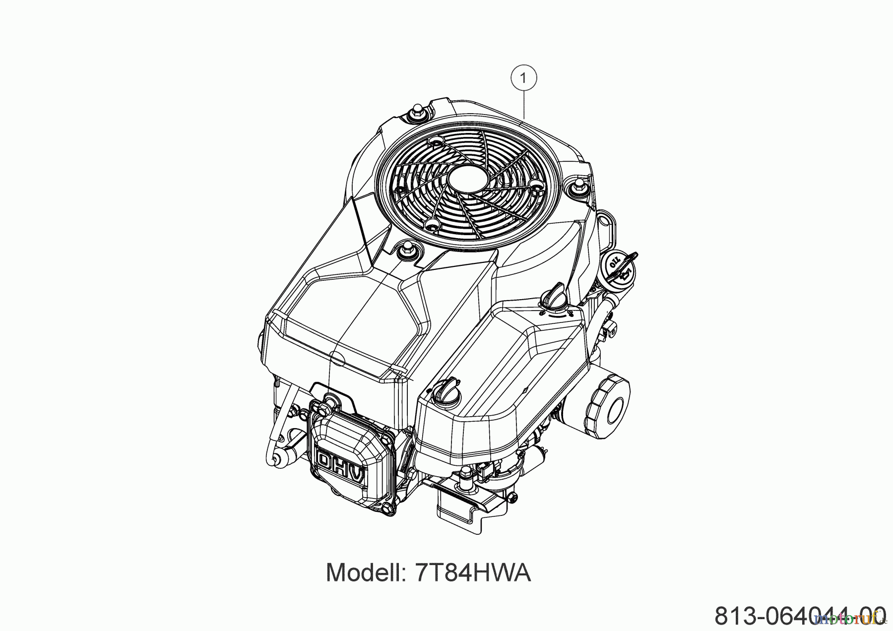  MTD Rasentraktoren MTD 96 13B7765F600 (2021) Motor
