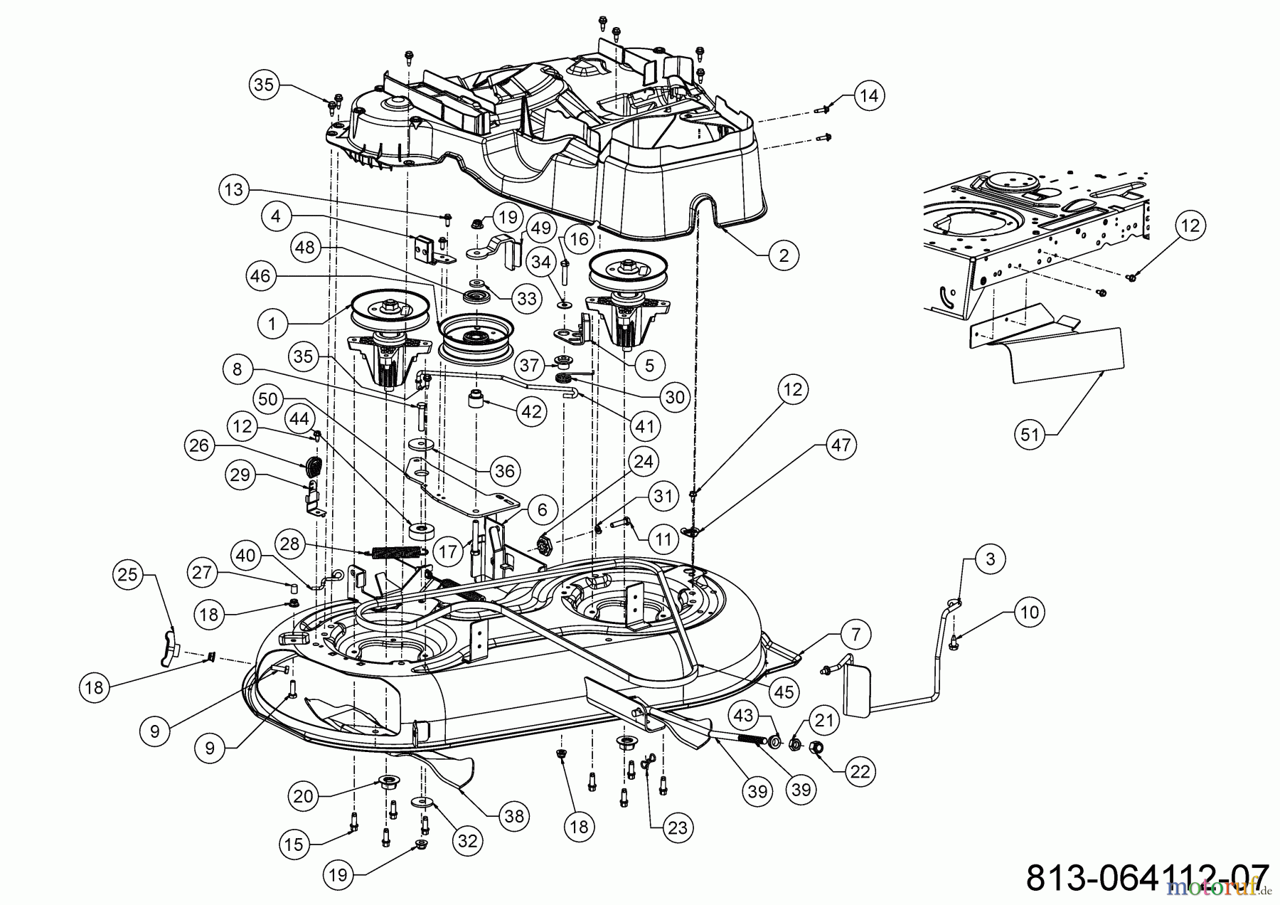  Troy-Bilt Rasentraktoren PONY 92T-S SELECT 13A777BY609 (2024) Mähwerk Y (36