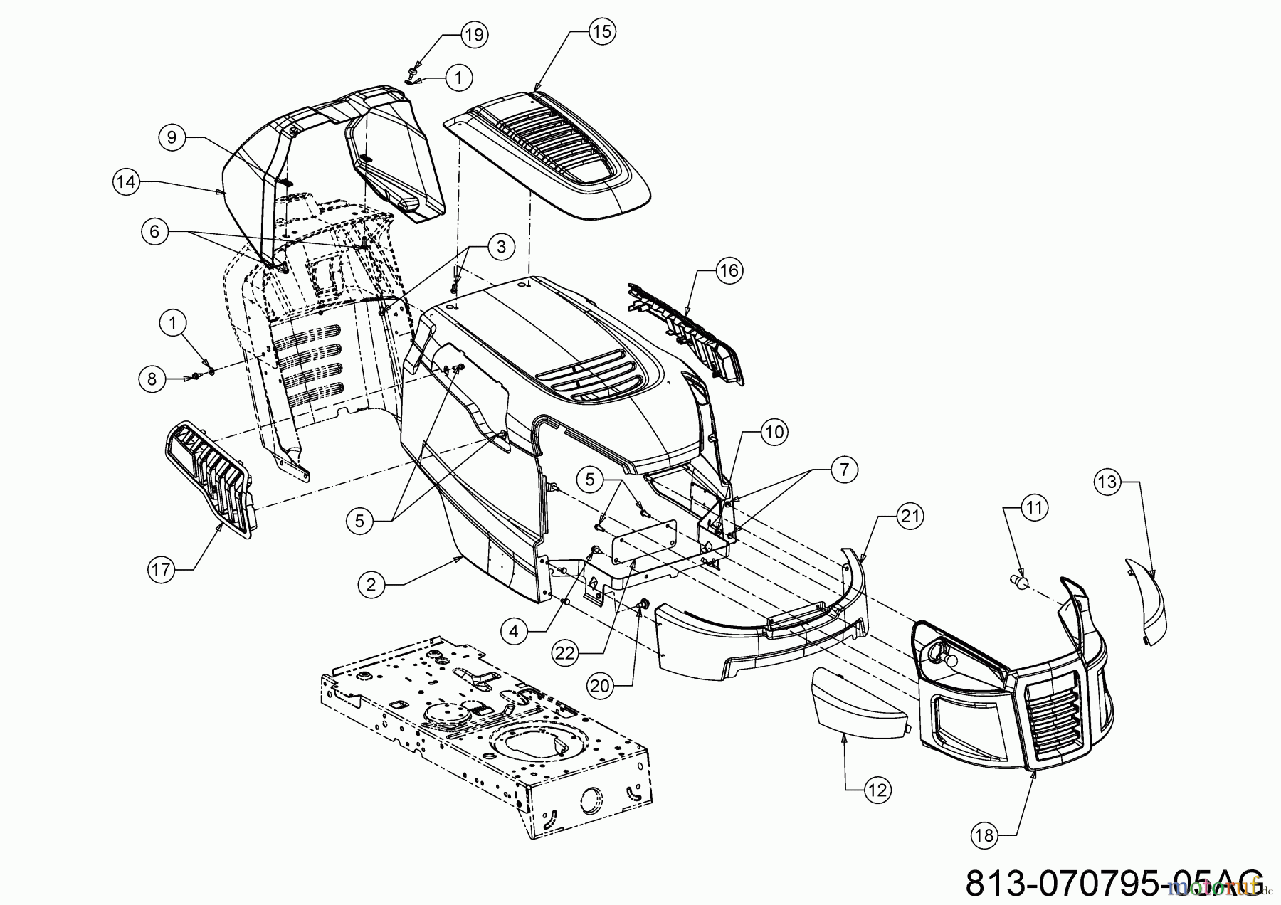  MTD Rasentraktoren ANTHRACITE POWER 92 13AM71SE676 (2023) Motorhaube