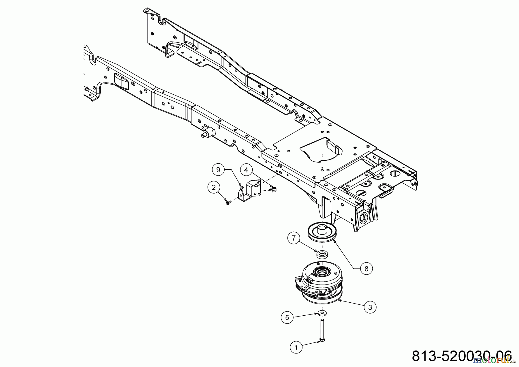  Gartenland Rasentraktoren GL 22.0/106 H 13CAA1KR640 (2022) Elektromagnetkupplung, Motorkeilriemenscheibe