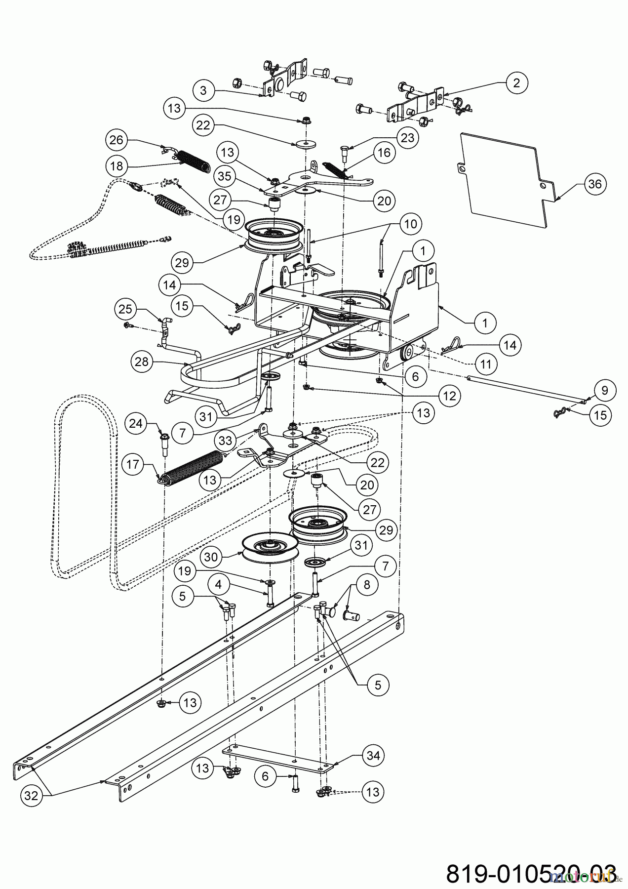  MTD Zubehör Zubehör Garten- und Rasentraktoren Schneefräsen für A Serie (NX 15) Heckauswurf 19A40045OEM  (2019) Einschaltmechanismus Antriebsspindel