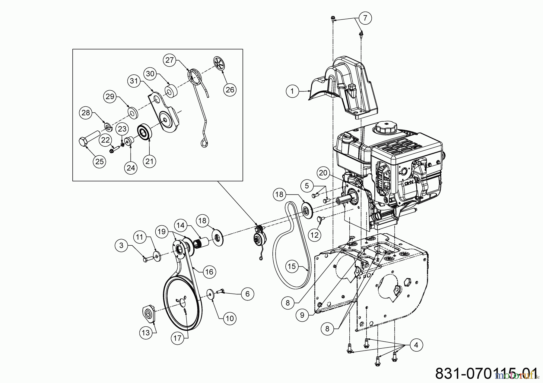  MTD Schneefräsen Optima ME 66 T 31AY7FS3678 (2024) Fahrantrieb, Fräsantrieb