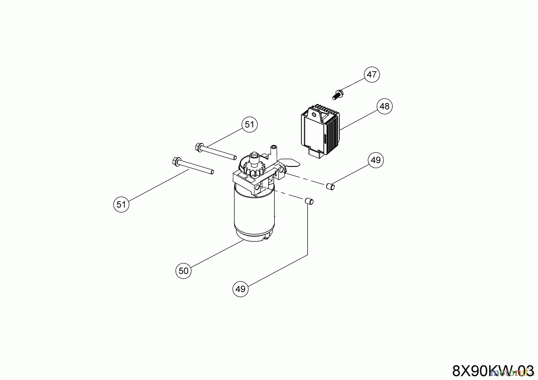  MTD-Motoren Vertikal 8X90KW 752Z8X90KW (2023) Starter, Spannungsregler