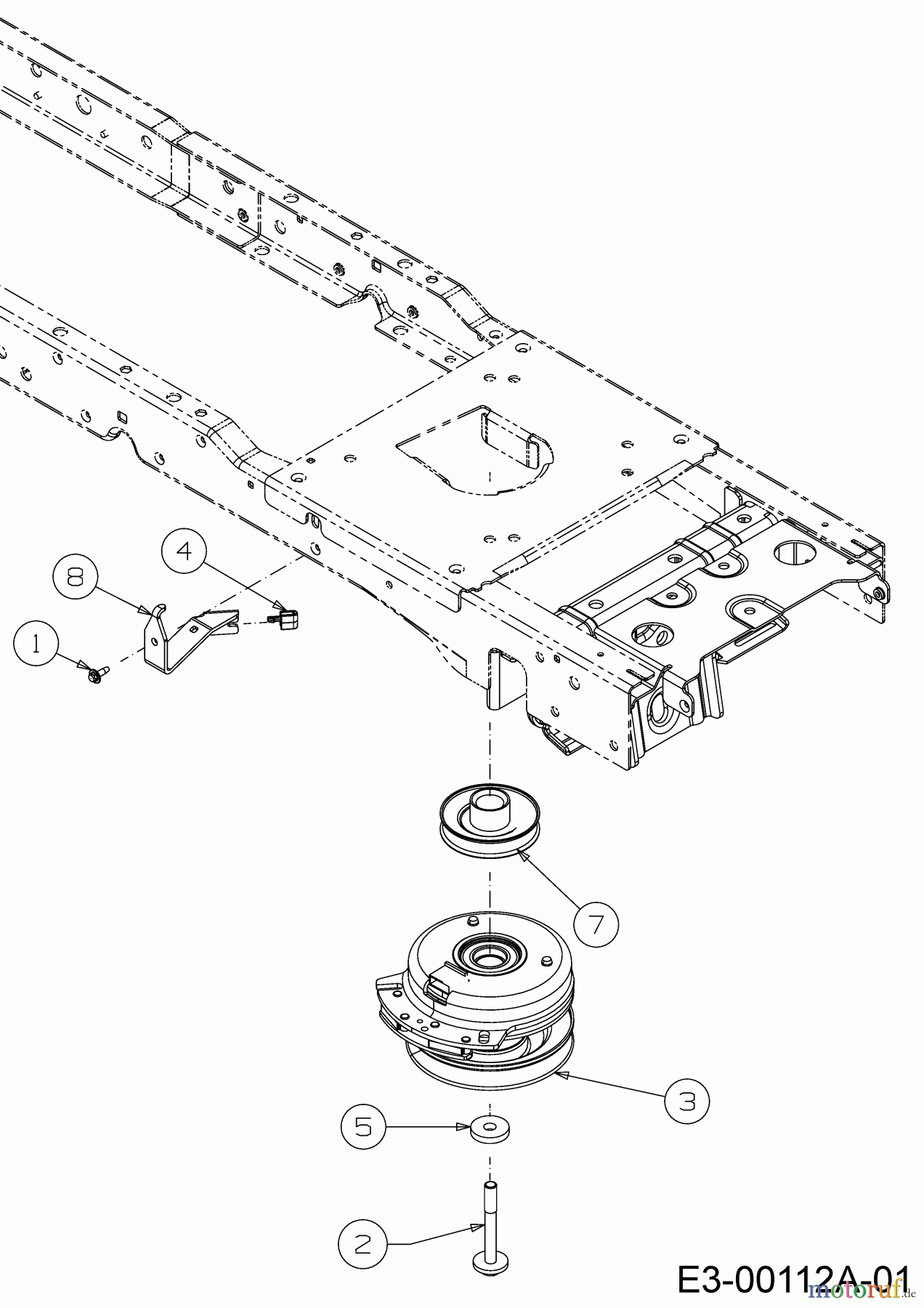  Verts Loisirs Rasentraktoren VL 117 H 13ATA1KT617 (2021) Elektromagnetkupplung, Motorkeilriemenscheibe