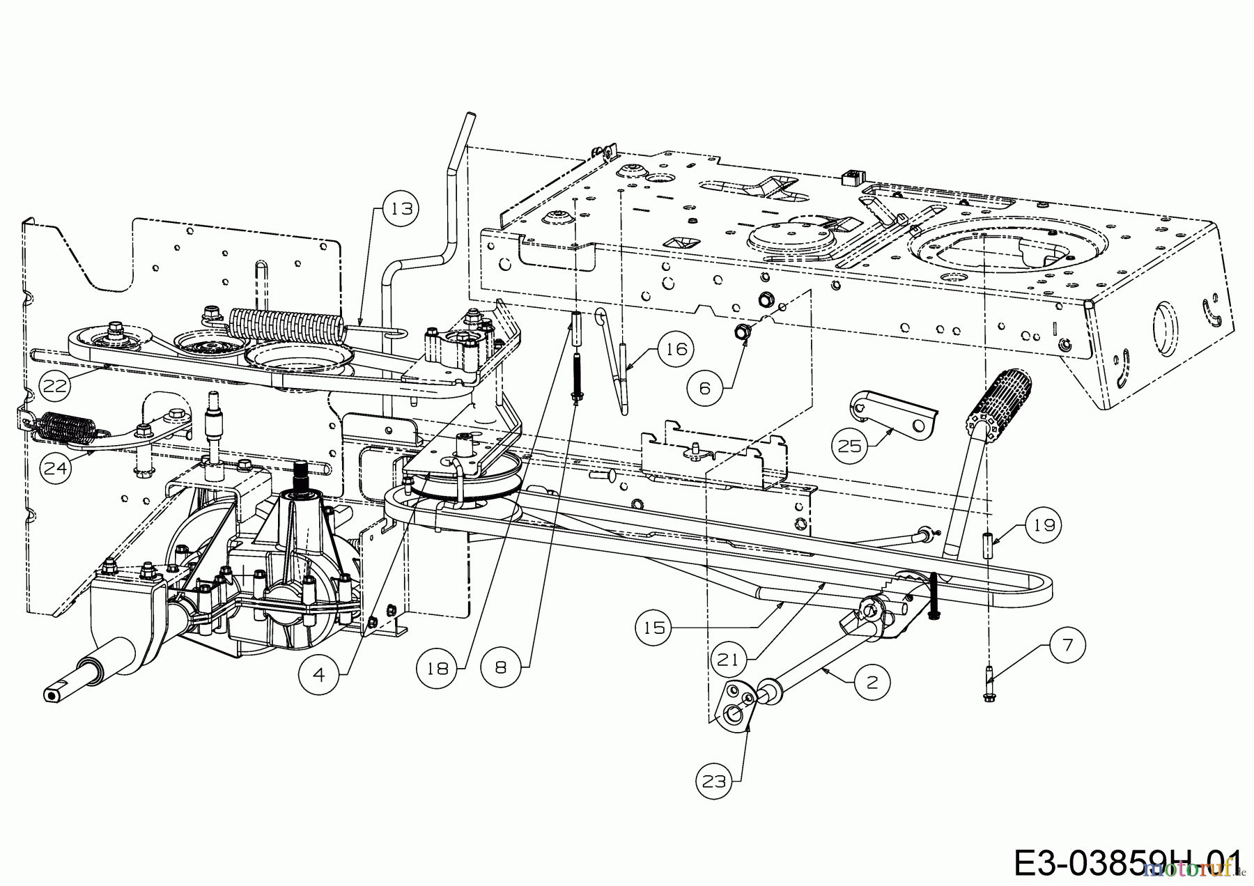  MTD Rasentraktoren MTD 92 13A7765E600 (2019) Fahrantrieb, Pedal