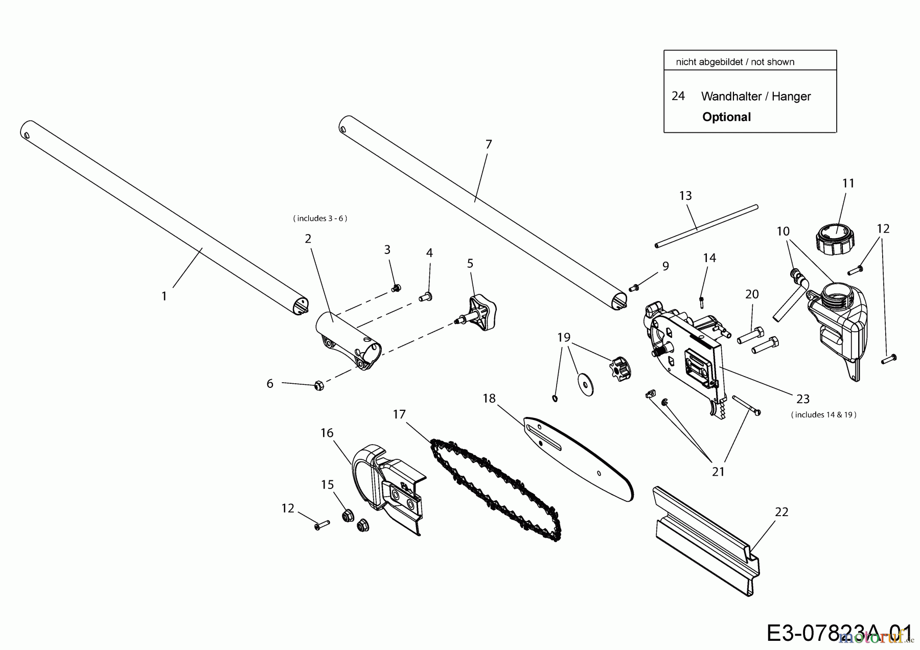  MTD Zubehör Zubehör Motorsensen, Trimmer Kettensäge PS 720 41CJPS-C954  (2019) Grundgerät