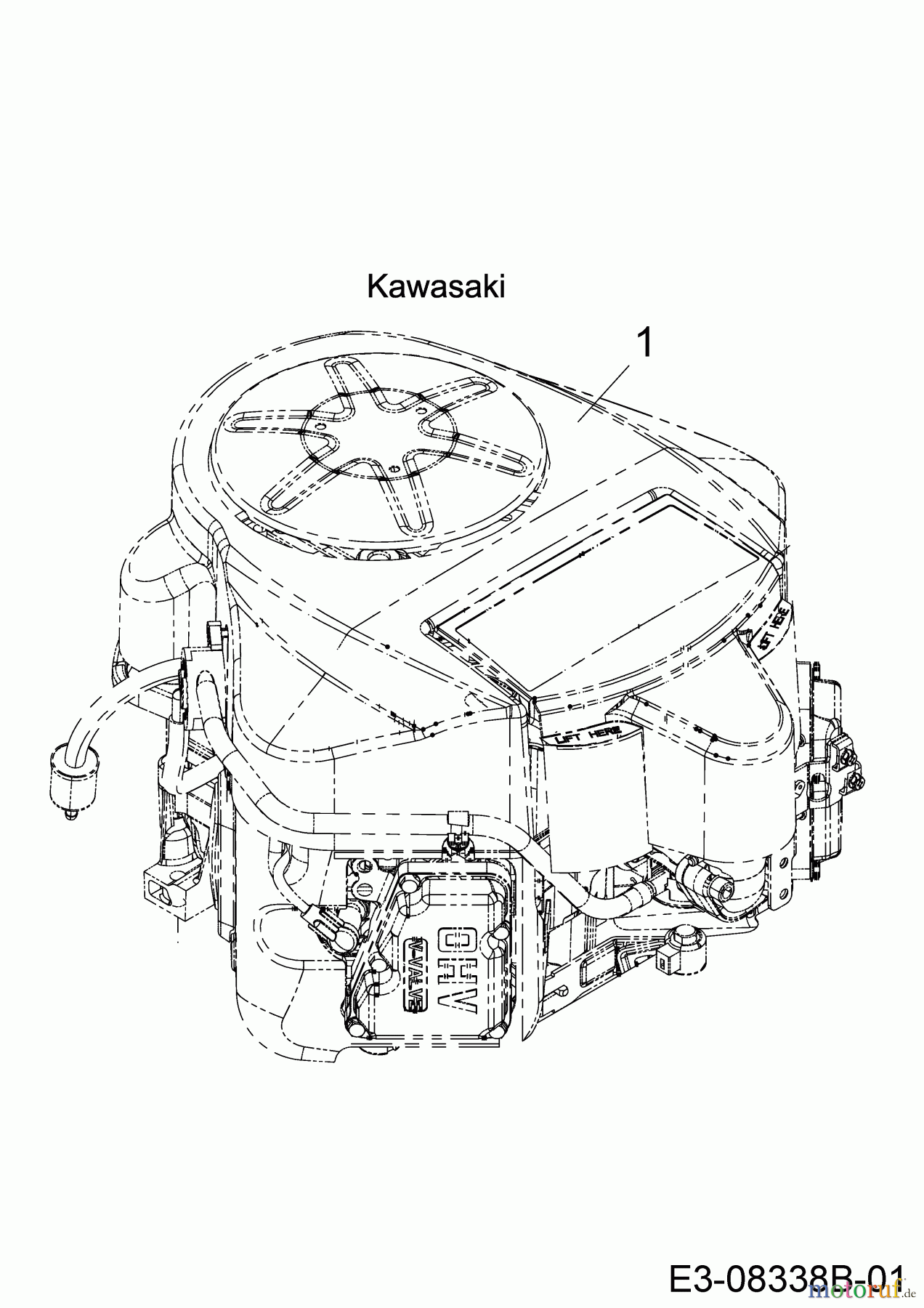  Gartenland Rasentraktoren GL24-106 HK 13AFA1KR640 (2021) Motor Kawasaki