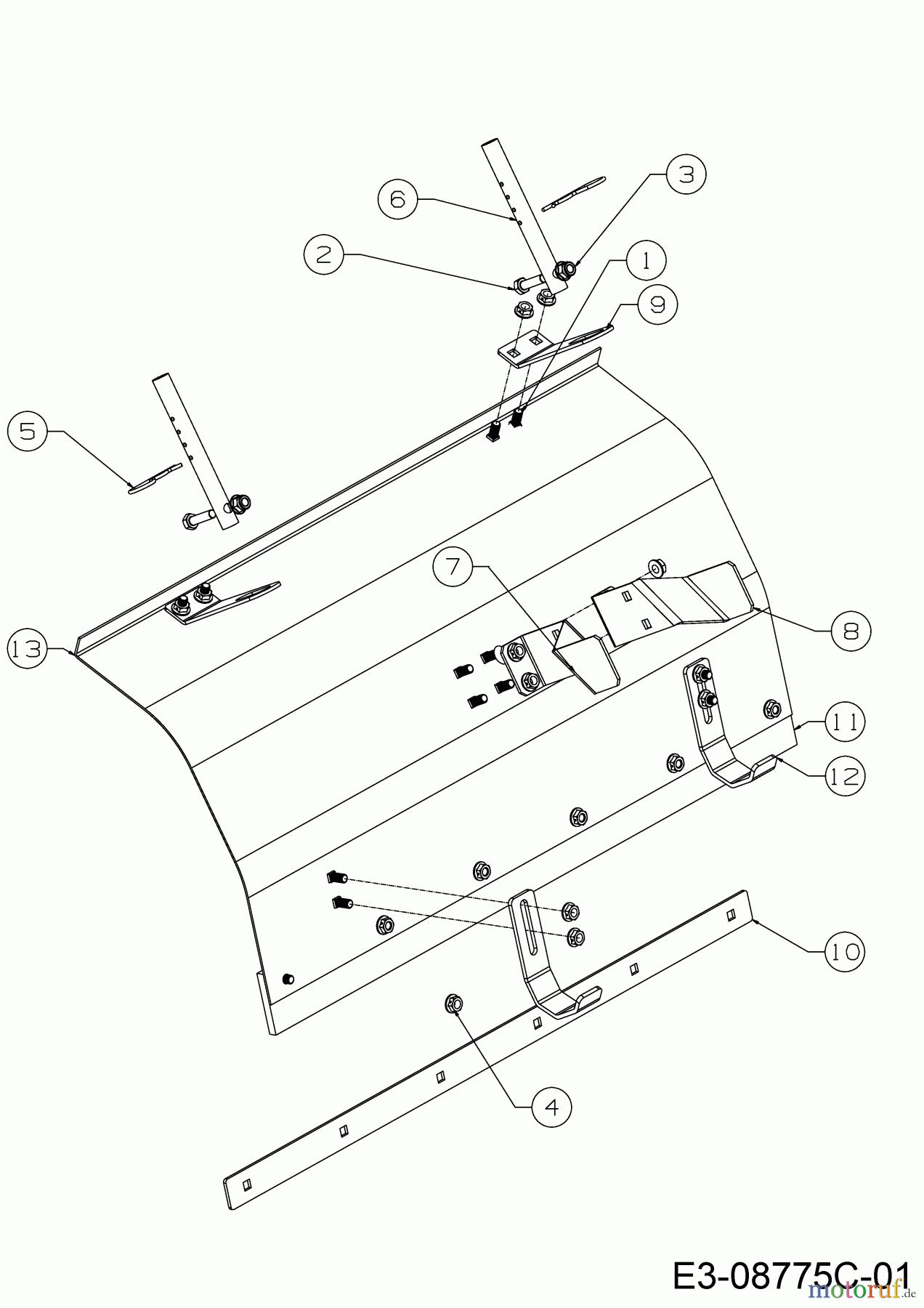  MTD Zubehör Zubehör Kehrmaschinen Räumschild Räumschild 70 cm 196A068-000  (2018) Grundgerät