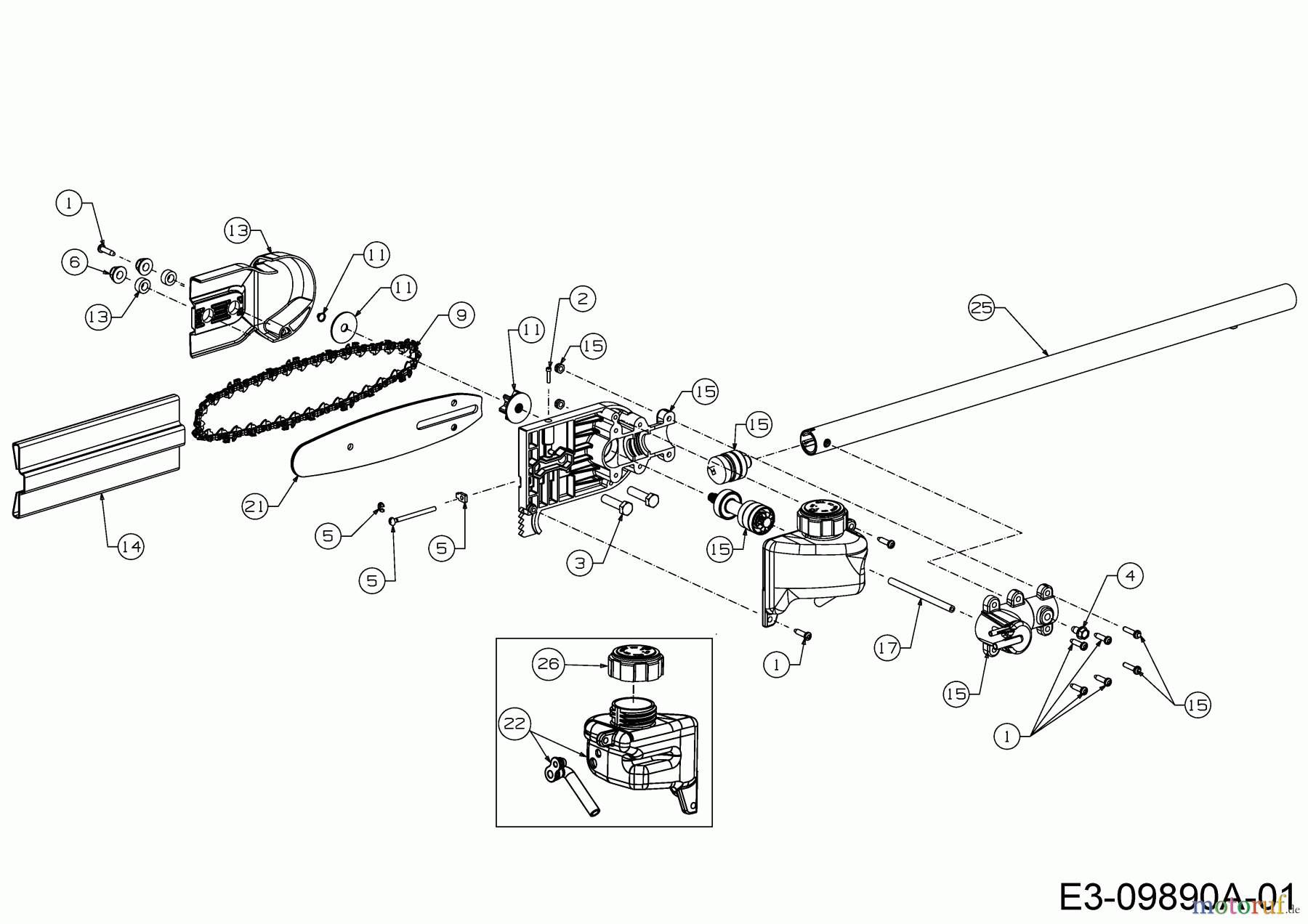  MTD Zubehör Zubehör Motorsensen, Trimmer Kettensäge PS 720 41AJPS-C902  (2019) Grundgerät