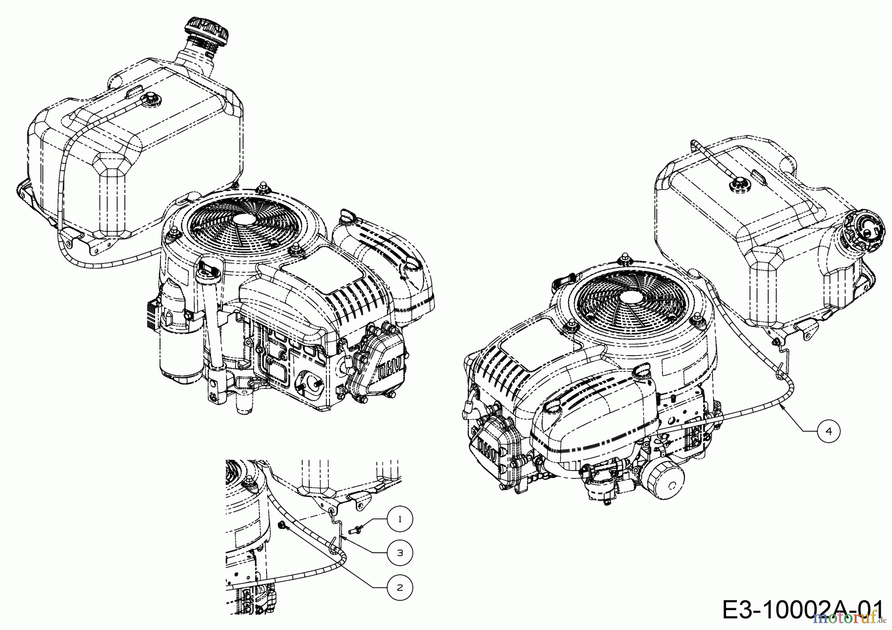  Greenbase Rasentraktoren V 162 C 13B8A1KF618 (2021) Entlüftungsschlauch Kraftstoff