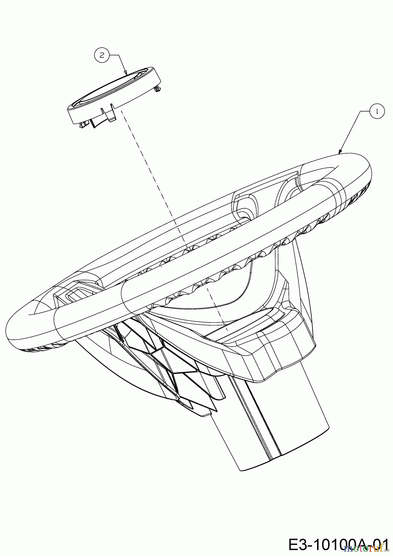  Verts Loisirs Rasentraktoren VL 117 H 13ATA1KT617 (2021) Lenkrad