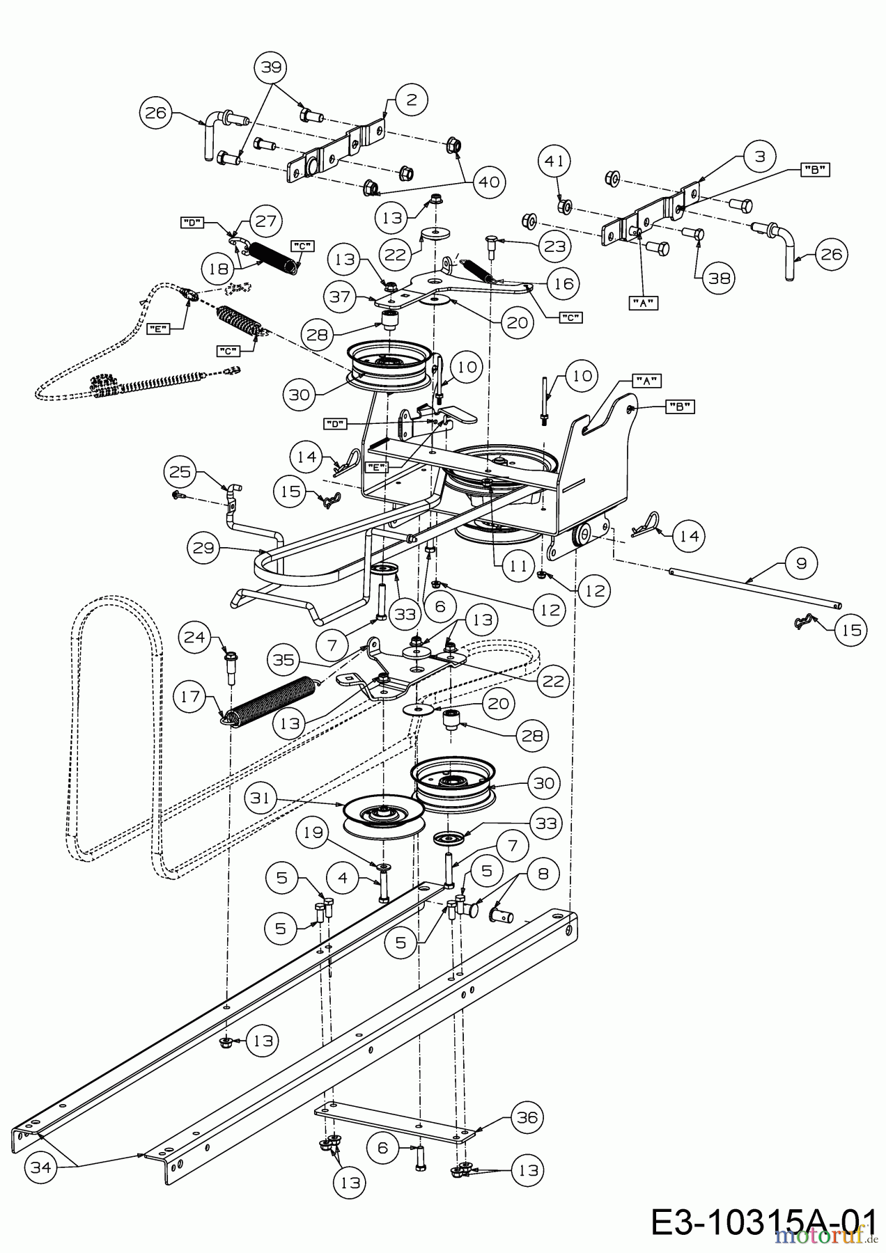  MTD Zubehör Zubehör Garten- und Rasentraktoren Schneefräsen für A Serie (NX 15) Seitenauswurf 19A40024100  (2019) Einschaltmechanismus Antriebsspindel