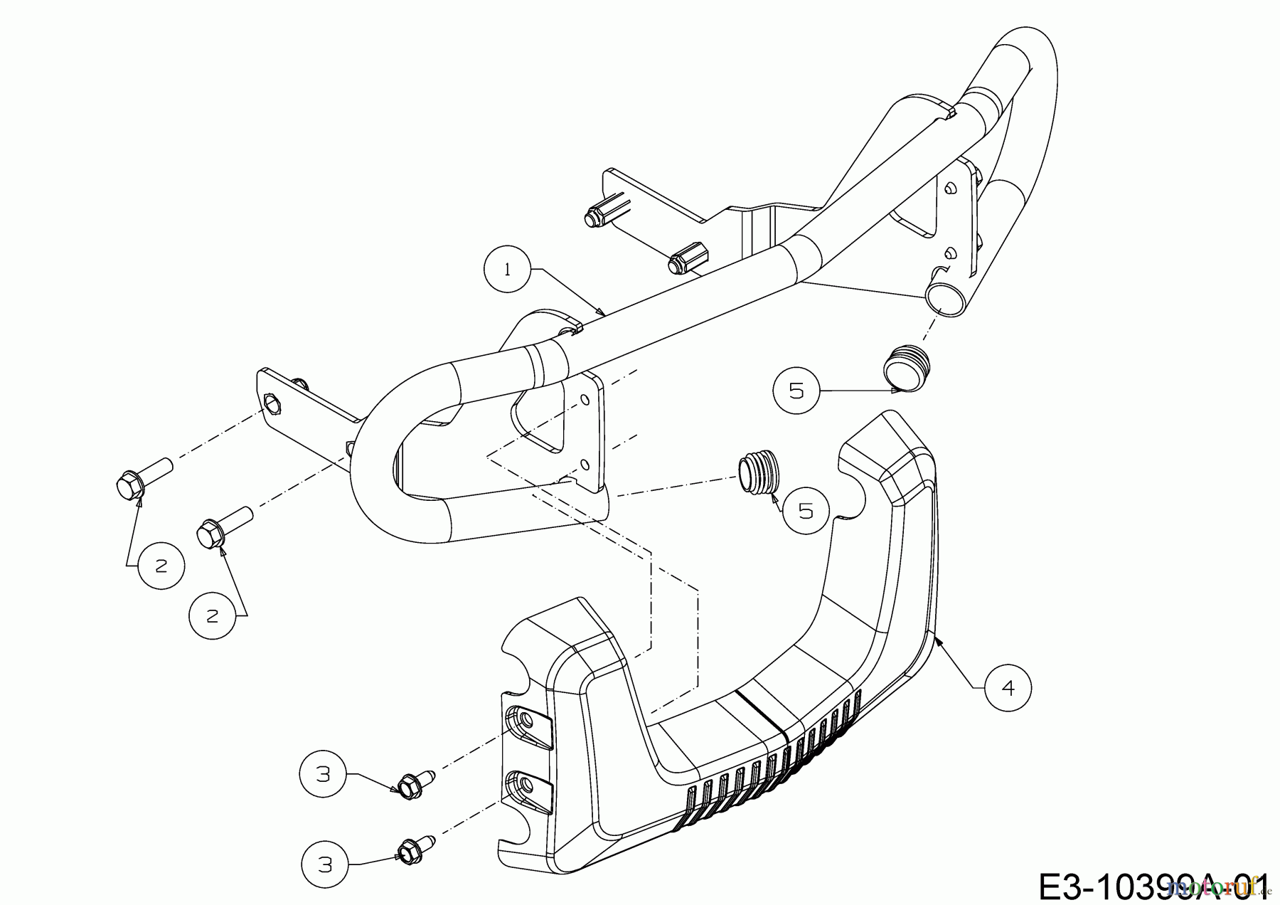  MTD Zubehör Zubehör Garten- und Rasentraktoren Stoßstange für A Serie (NX 15) 196-563-000  (2018) Stoßstange