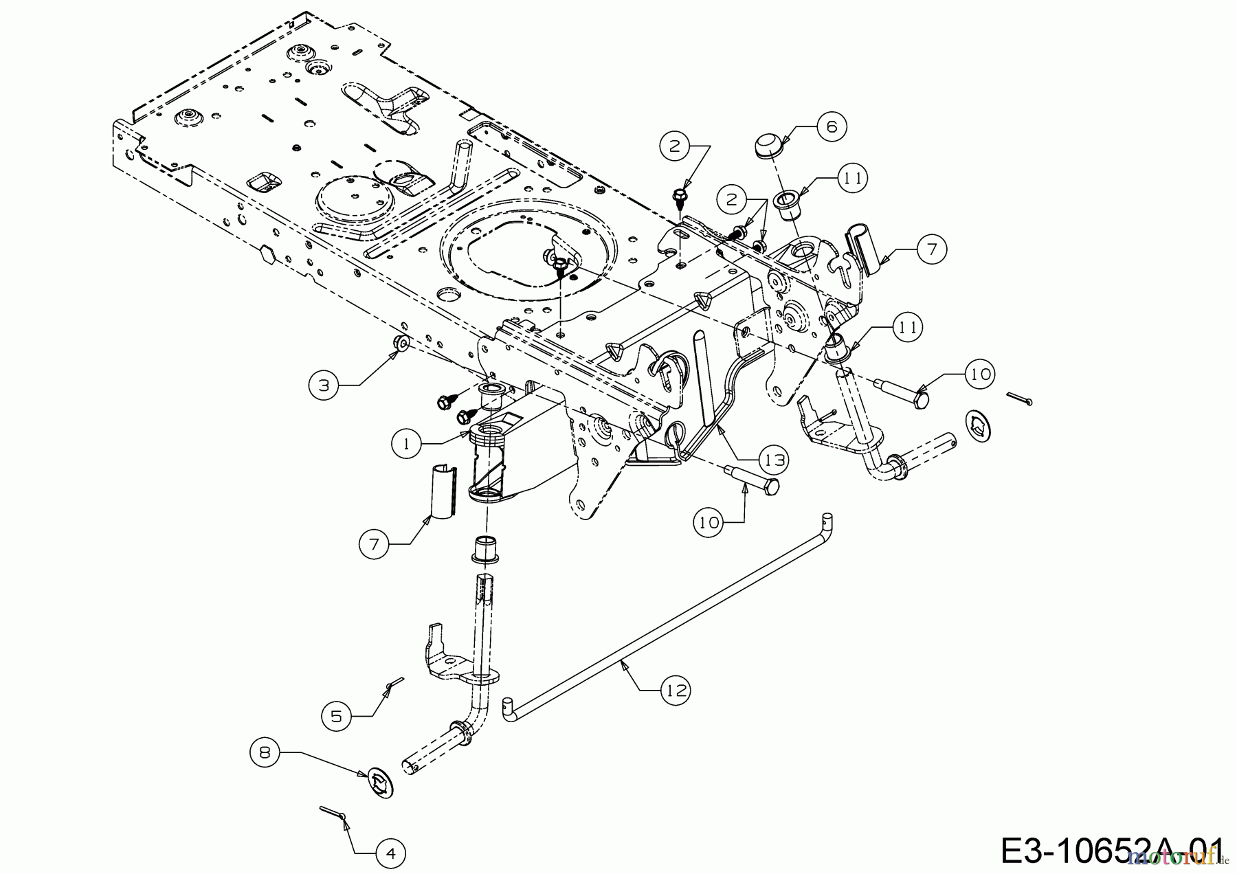  MTD Rasentraktoren MTD 92 13A7765E600 (2020) Vorderachse