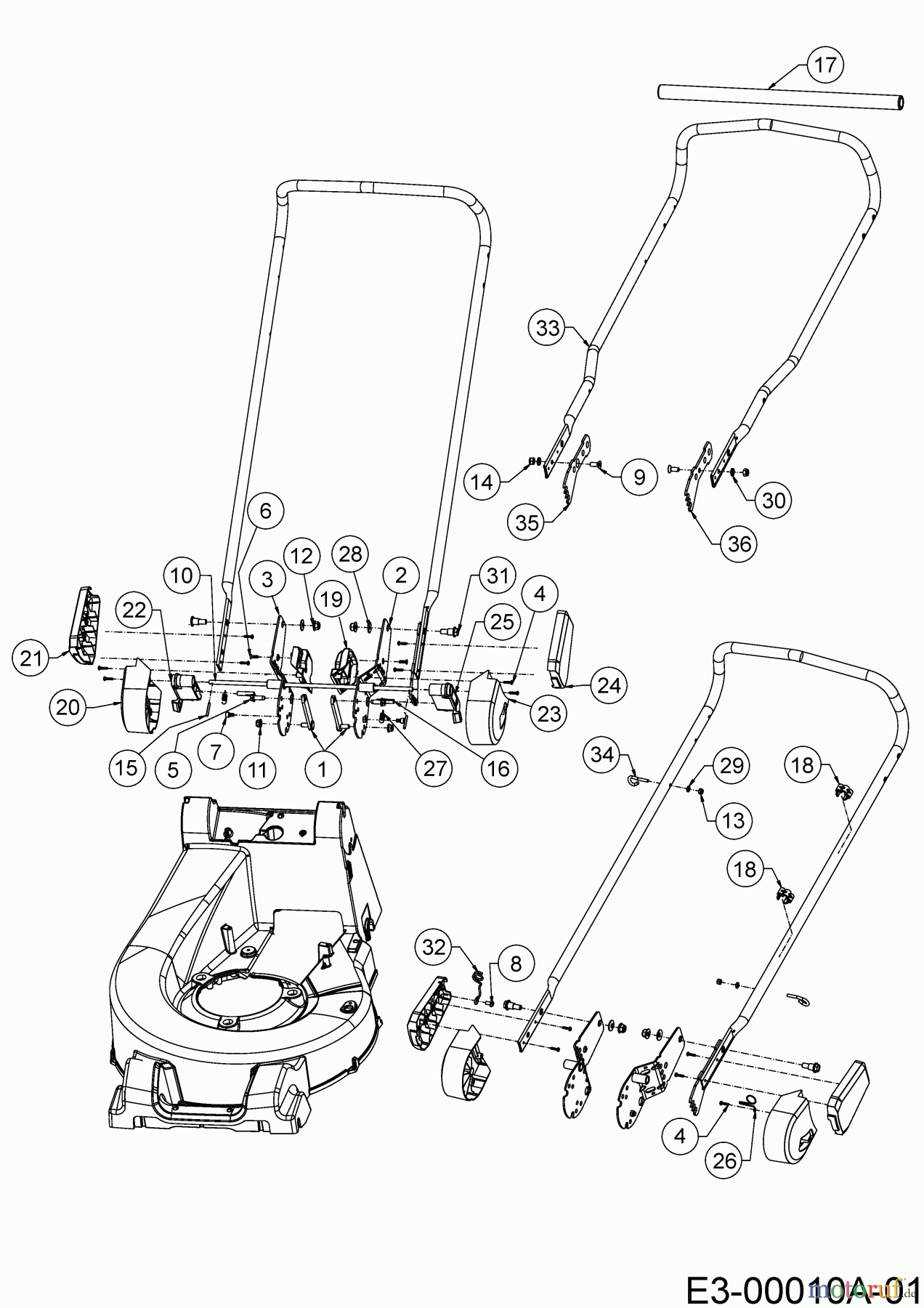 Cub Cadet Motormäher mit Antrieb XM1 DR46 12A-YAKC603 (2020) Holm