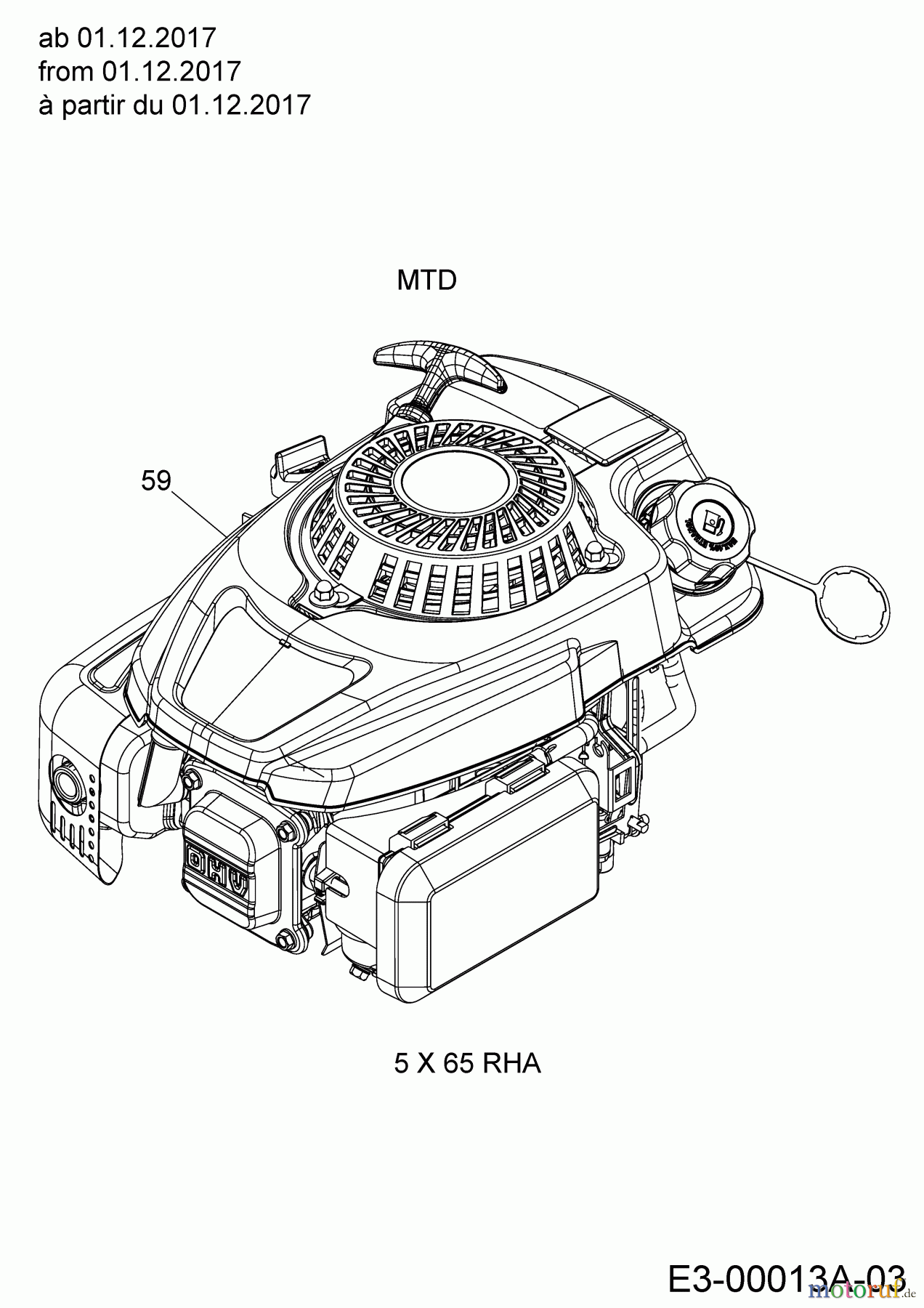  Cub Cadet Motormäher mit Antrieb LM2 DR53 12C-PRKC603  (2018) Motor MTD ab 01.12.2017