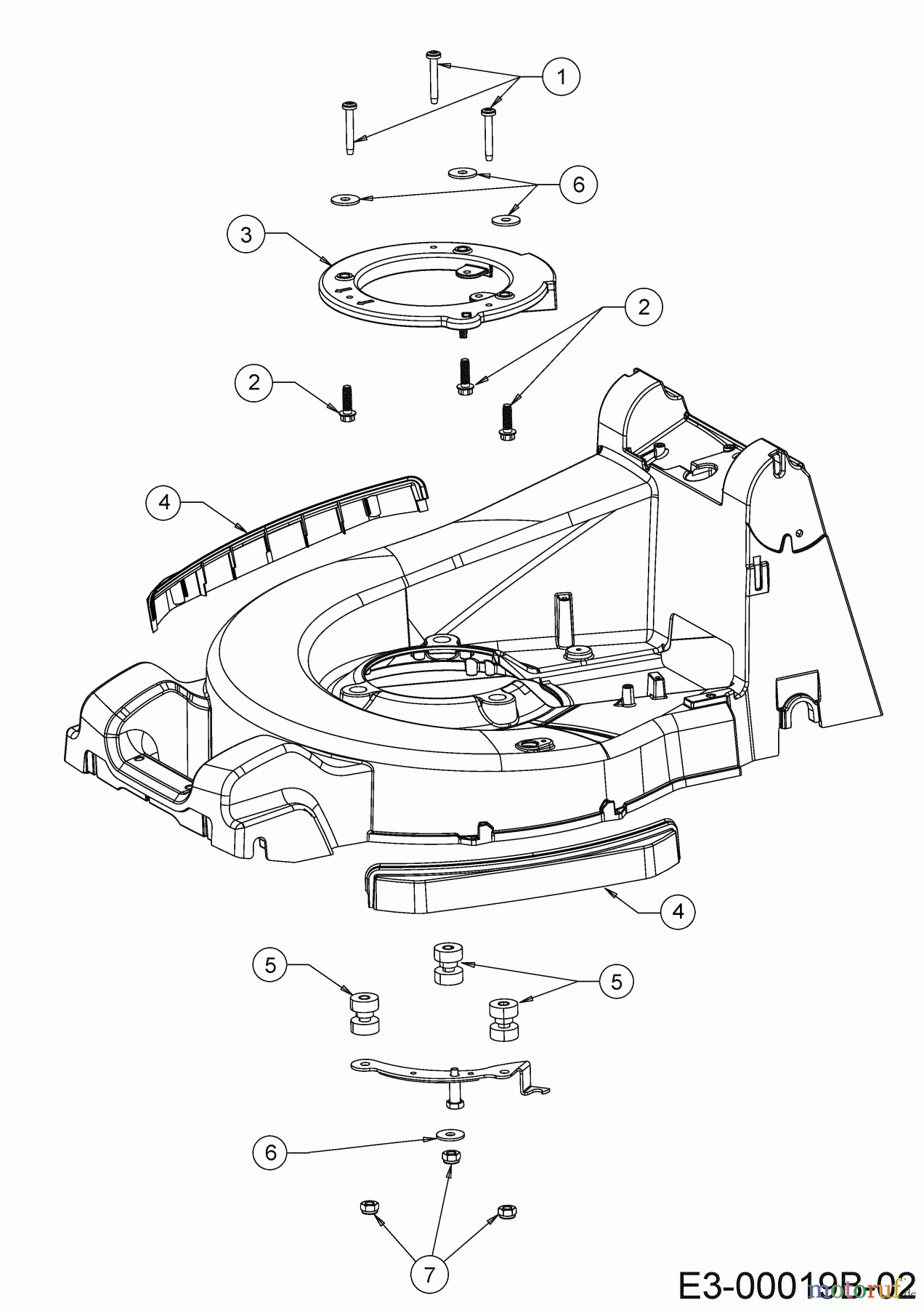  Cub Cadet Motormäher mit Antrieb XM3 ER53 12AQZBK2603 (2020) Stoßdämpfer, Zwischenring Motor