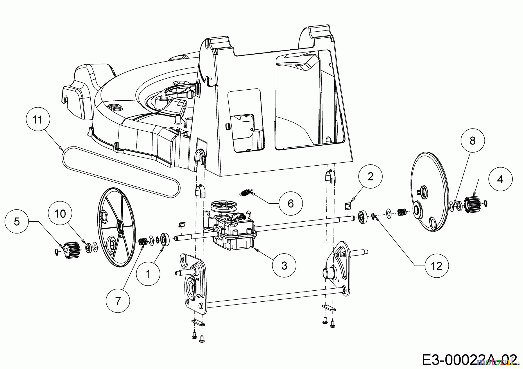  Cub Cadet Motormäher mit Antrieb XM1 ER53 12A-ZAJ4603 (2019) Getriebe, Keilriemen