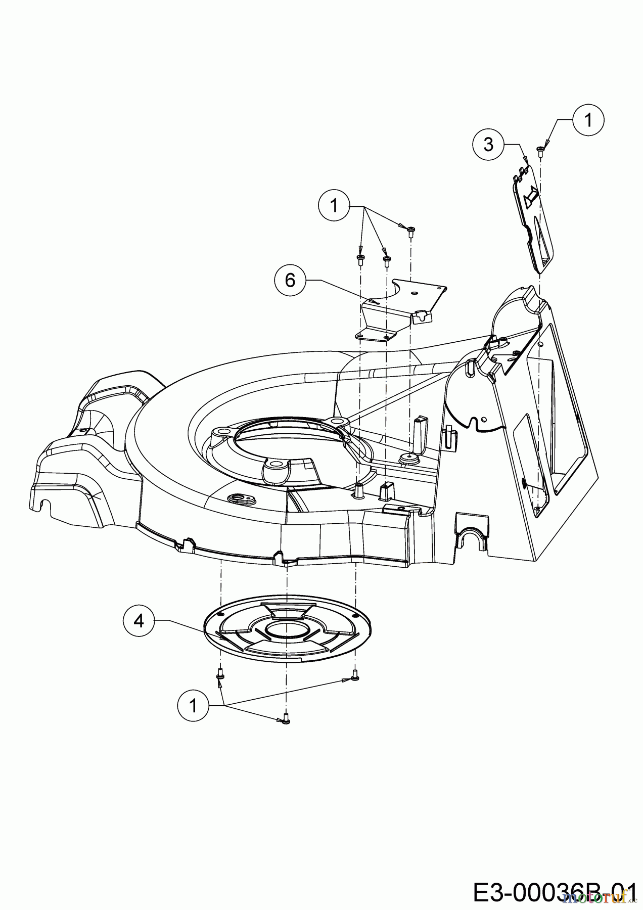  Cub Cadet Motormäher mit Antrieb XM3 ER53 12AQZBK2603 (2019) Abdeckungen