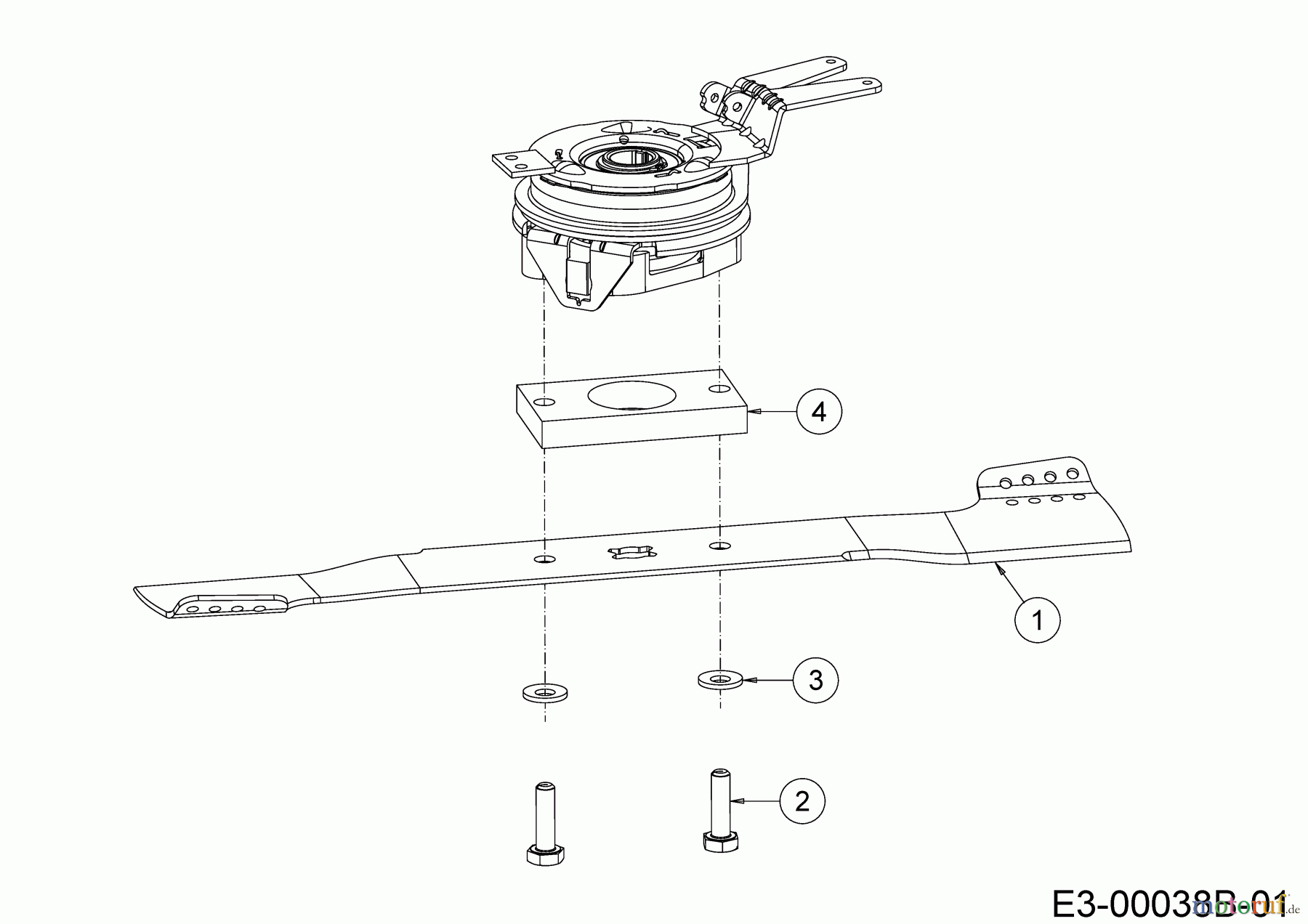  Cub Cadet Motormäher mit Antrieb XM3 ER53 12AQZBK2603 (2020) Messer, Messeraufnahme