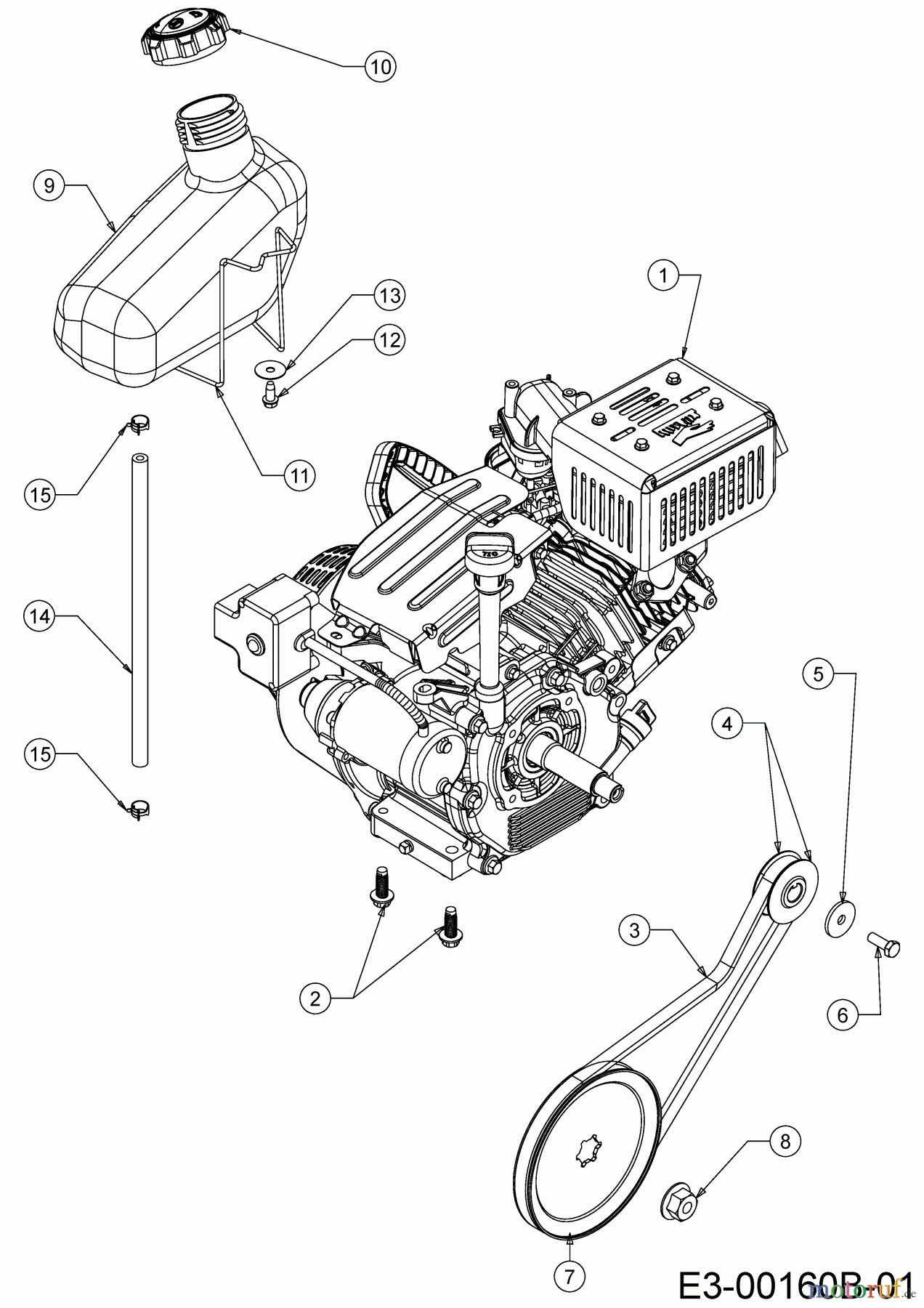  Cub Cadet Schneefräsen 221 LHP 31AR2T6D603  (2020) Keilriemen, Motor, Tank