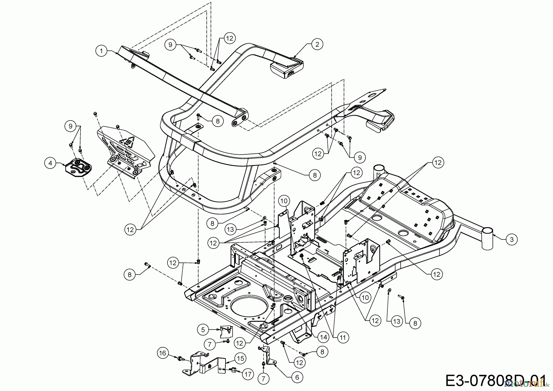  Cub Cadet Zero Turn XZ5 L127 17AIEACZ603 (2020) Rahmen