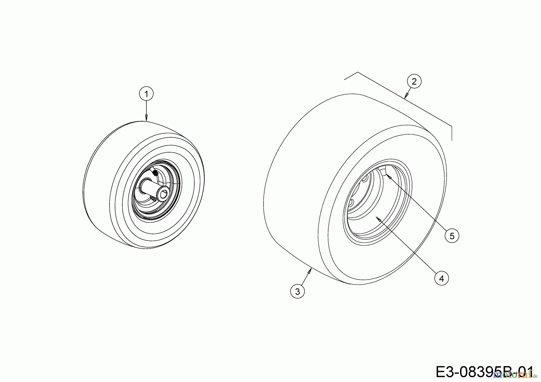  Cub Cadet Zero Turn XZ5 L107 17AAEACS603 (2020) Räder