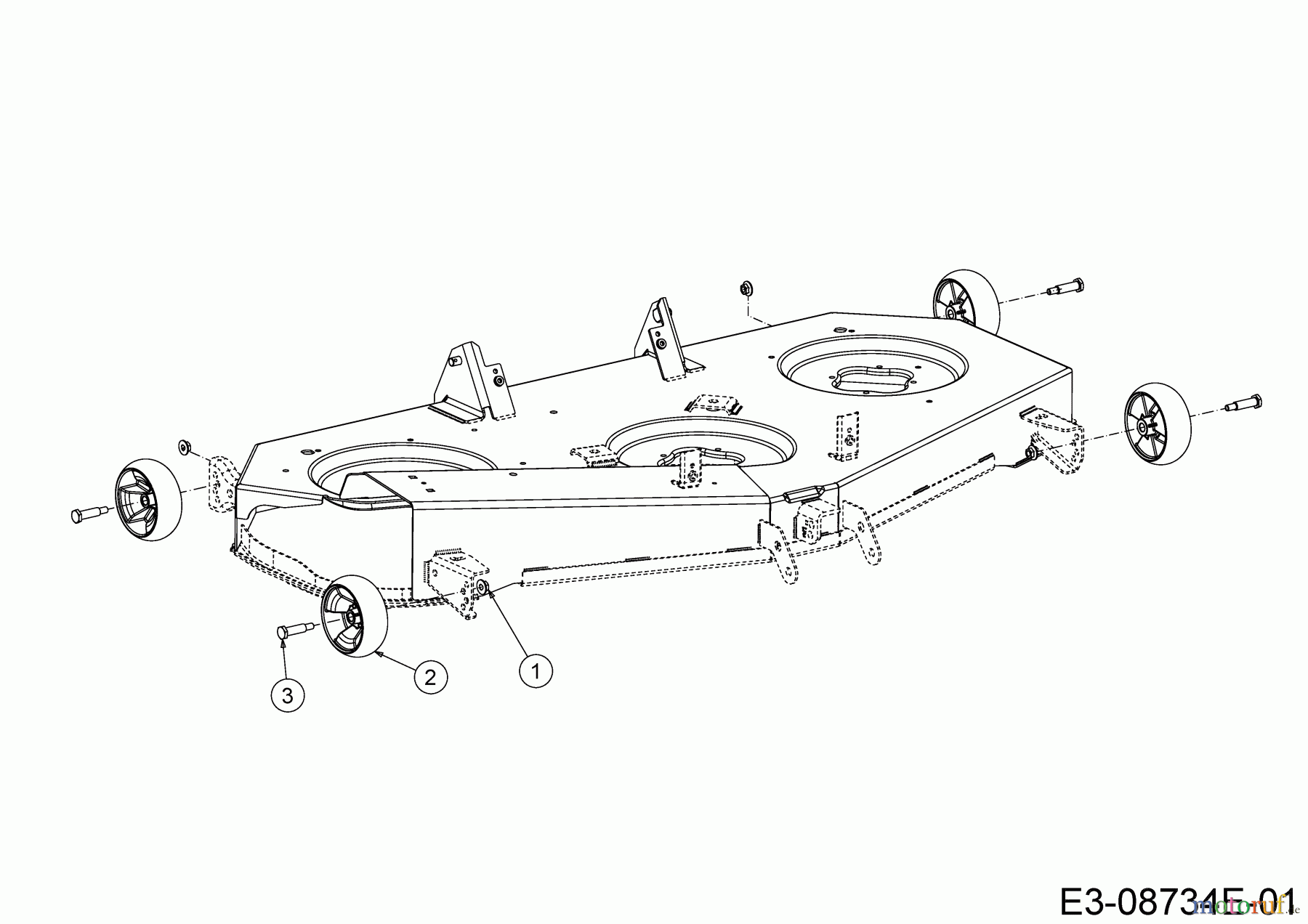  Cub Cadet E-Rasentraktoren XT2 ES107 33ABA7CS603 (2020) Mähwerk