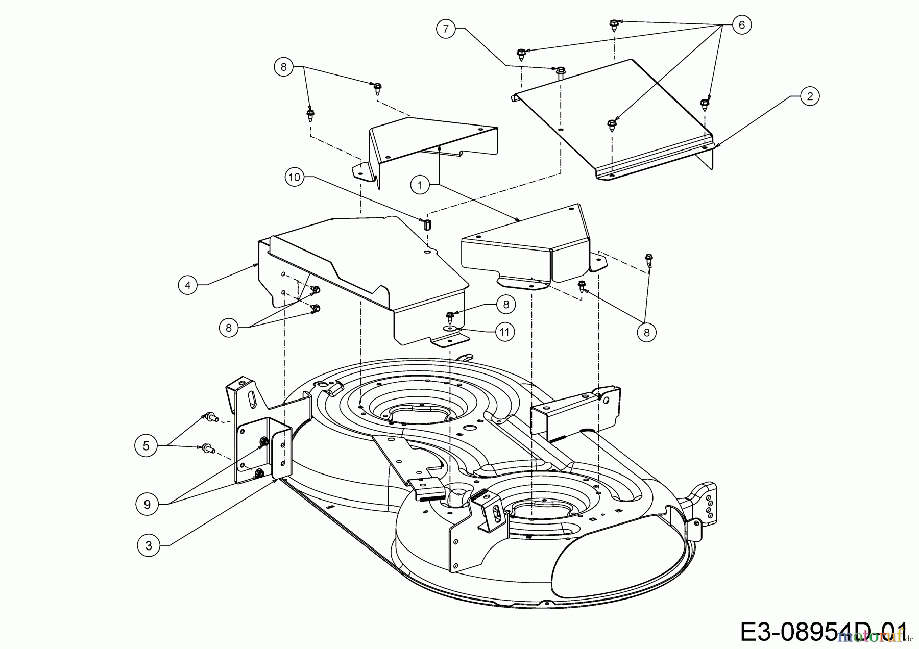  Cub Cadet Zero Turn XZ5 L107 17AAEACS603 (2020) Mähwerksabdeckung