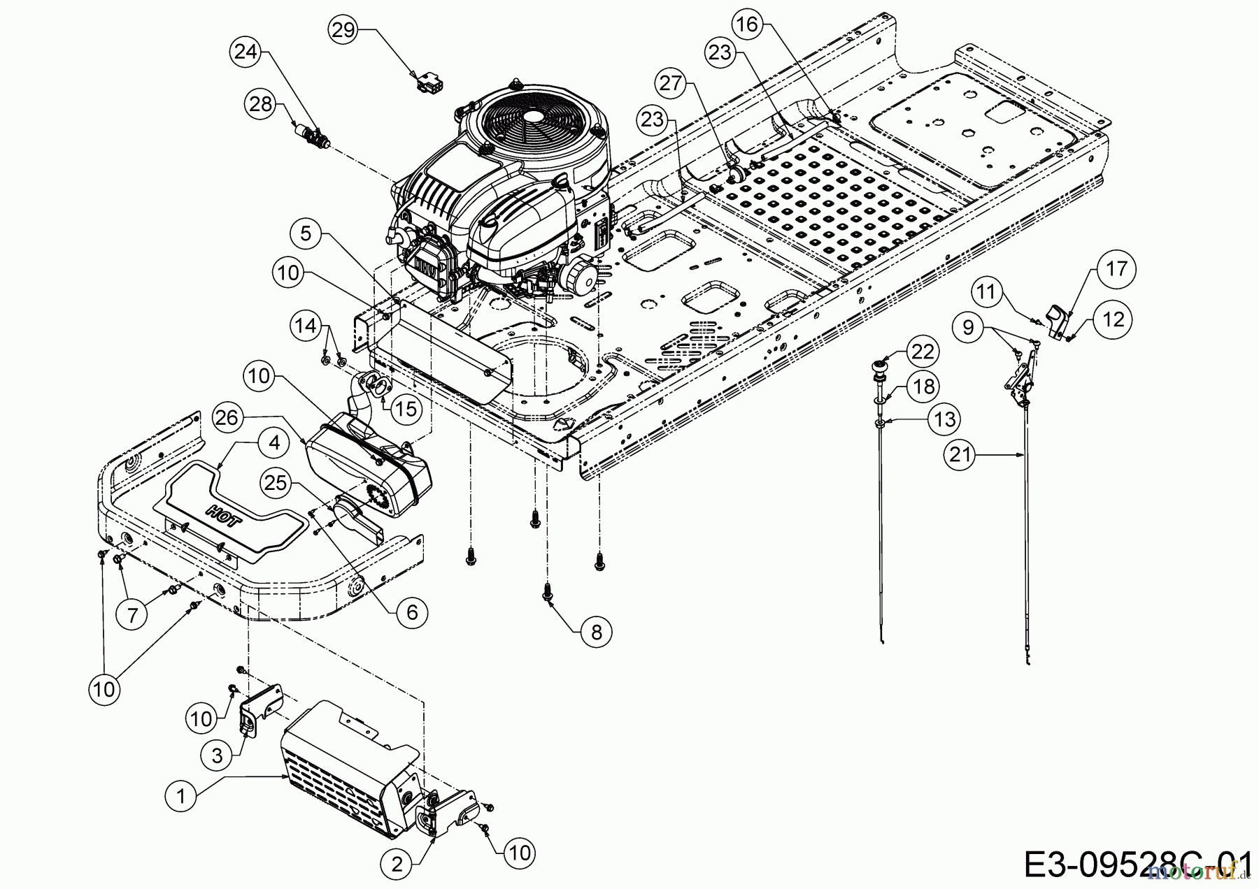  Cub Cadet Zero Turn XZ1 107 17DMCACS603  (2019) Choke- und Gaszug, Motorzubehör