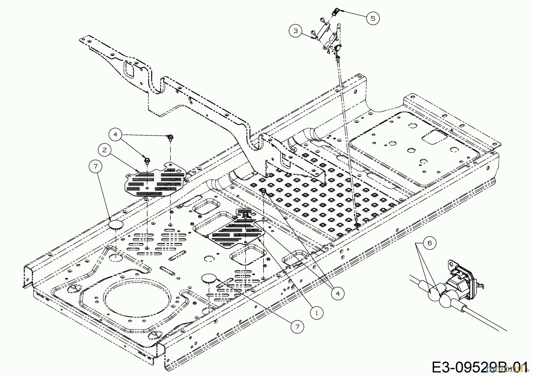  Cub Cadet Zero Turn XZ1 107 17DMCACS603  (2019) Halteplatten Rahmen