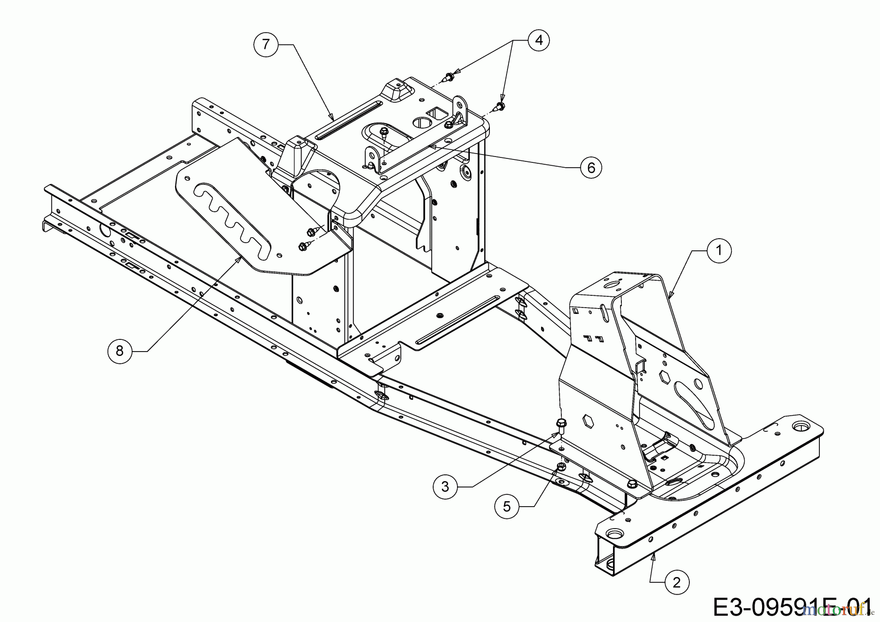  Cub Cadet E-Rasentraktoren LR2 ES76 33AA27JD603 (2020) Rahmen