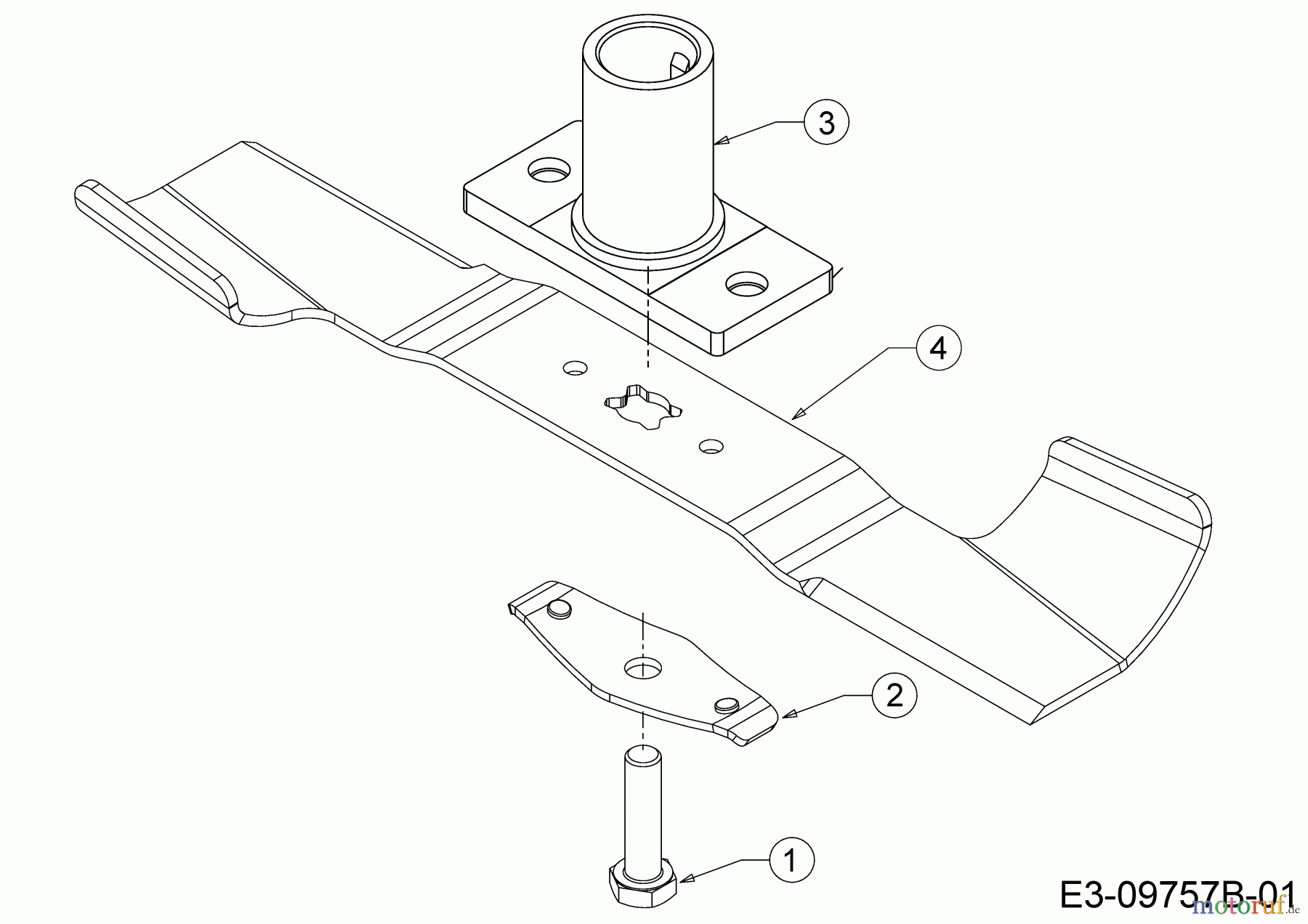  Cub Cadet Motormäher LM1 AP42 11A-LQSJ603 (2020) Messer, Messeraufnahme