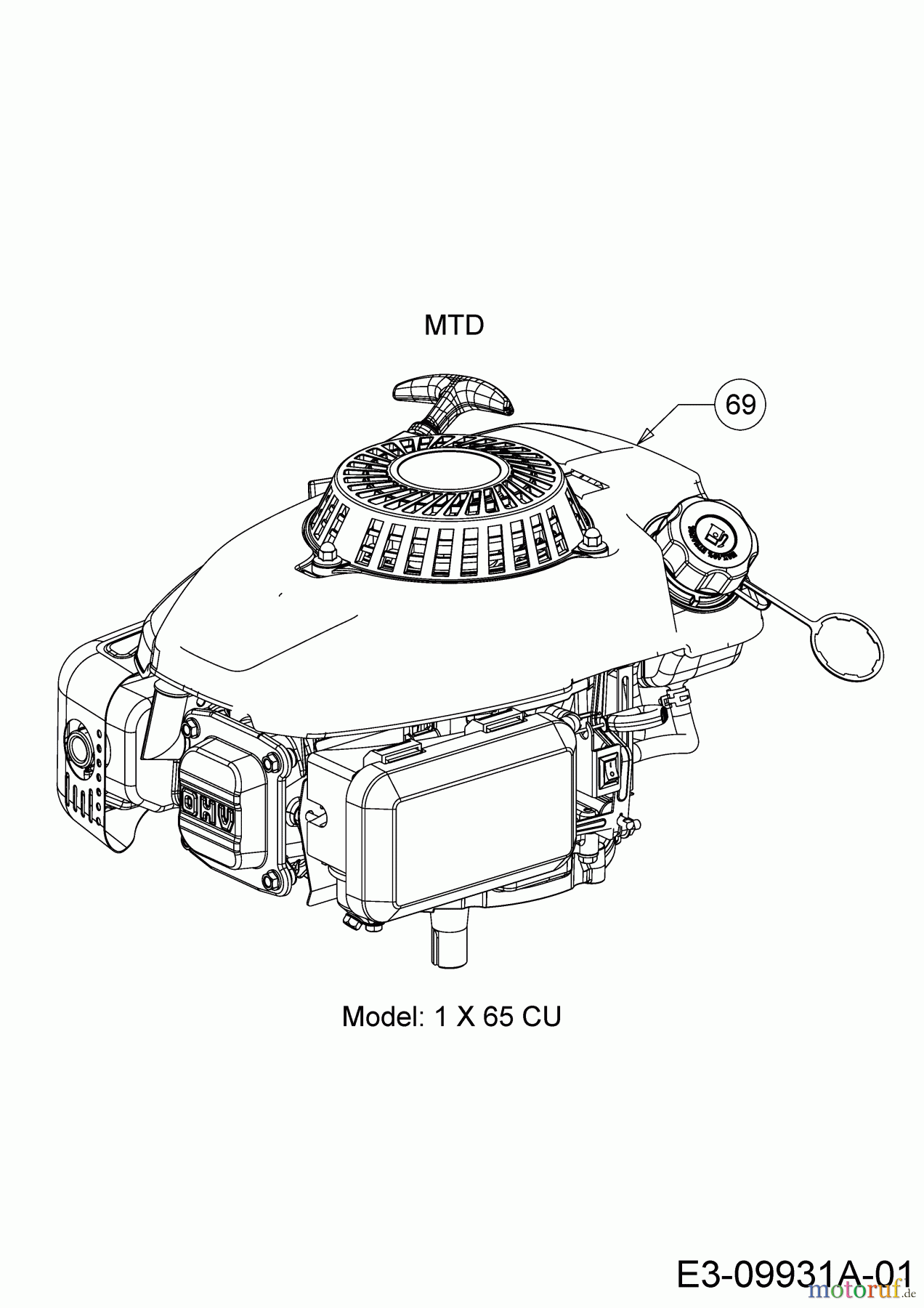  Cub Cadet Laubsauger mit Häckselfunktion CSV 060 24A-06MP603  (2019) Motor MTD