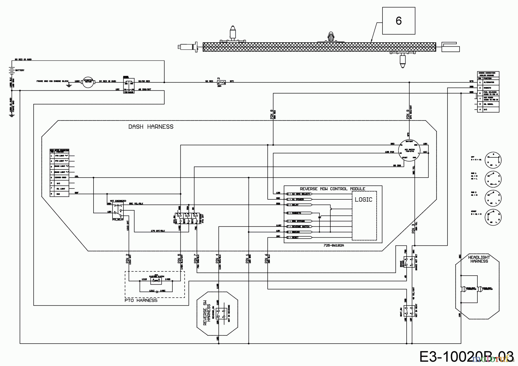  Cub Cadet Rasentraktoren XT2 PS117 13BGA1CT603  (2020) Schaltplan Elektromagnetkupplung