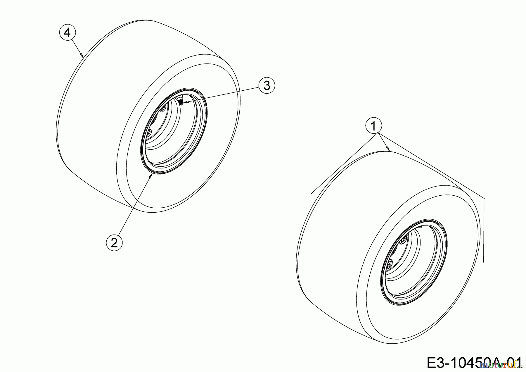  Cub Cadet Zero Turn XZ1 127 17CICACQ603  (2019) Räder hinten 18x9.5