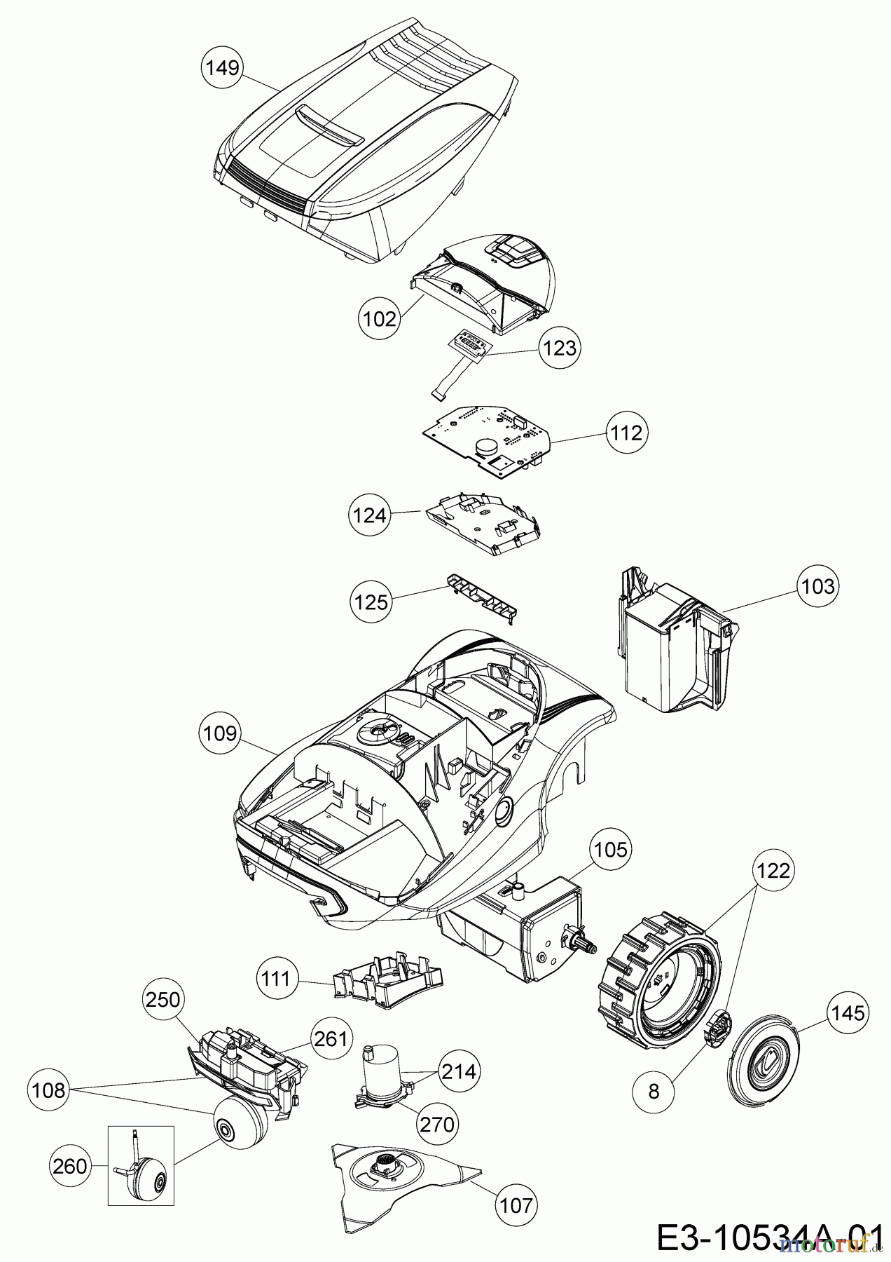  Cub Cadet Mähroboter XR2 1500 22ACDAED603  (2019) Grundgerät