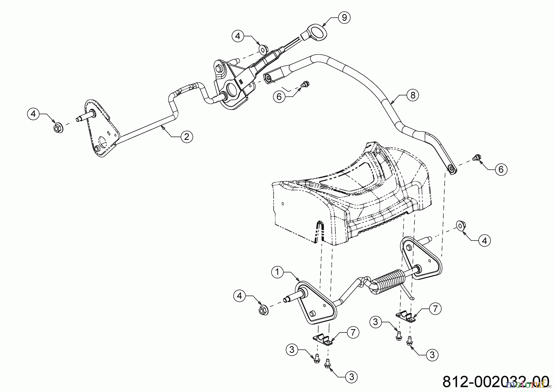  Cub Cadet Motormäher mit Antrieb LM3 ER53ES 12ACPV9B603 (2018) Achsen, Höhenverstellung