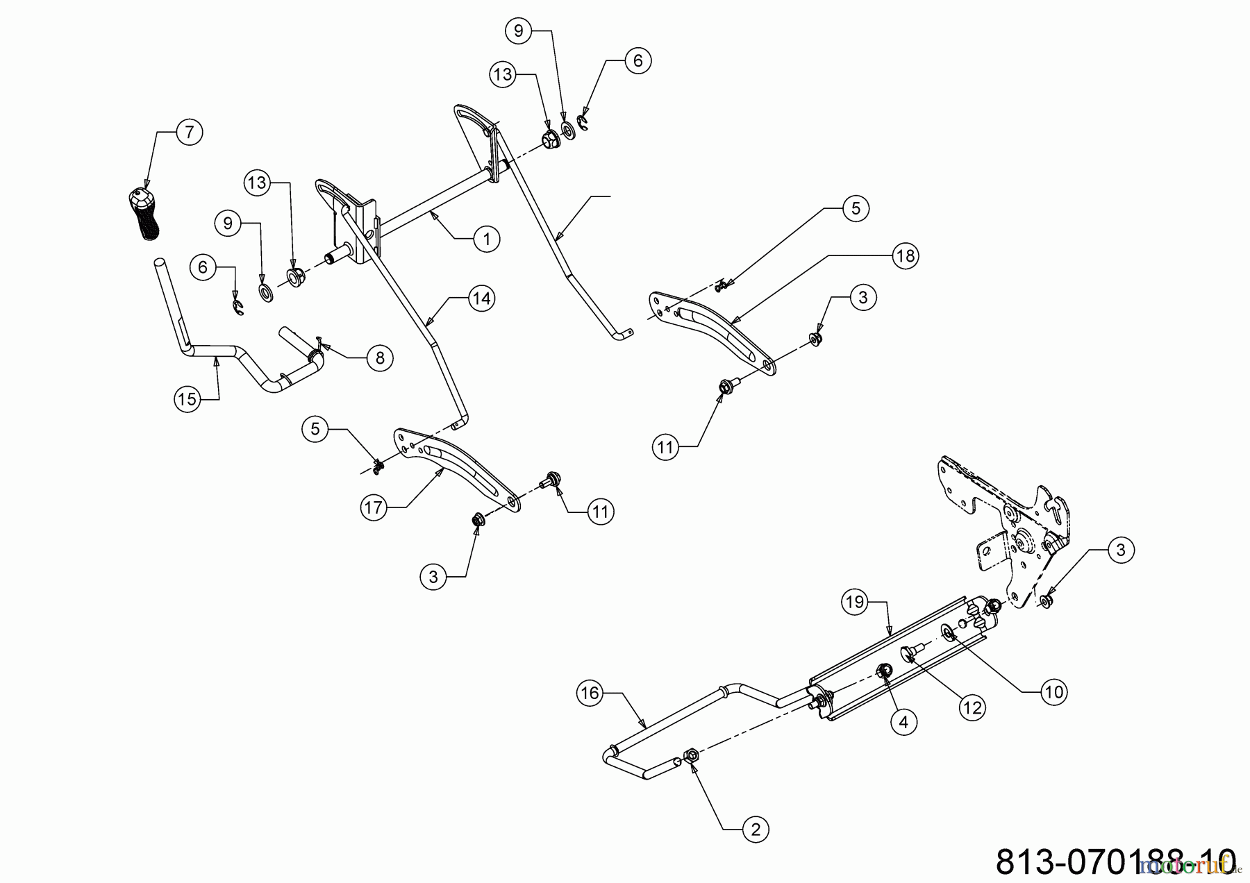  Cub Cadet Rasentraktoren LT3 PR105 13AJ71BN603 (2023) Mähwerksaushebung