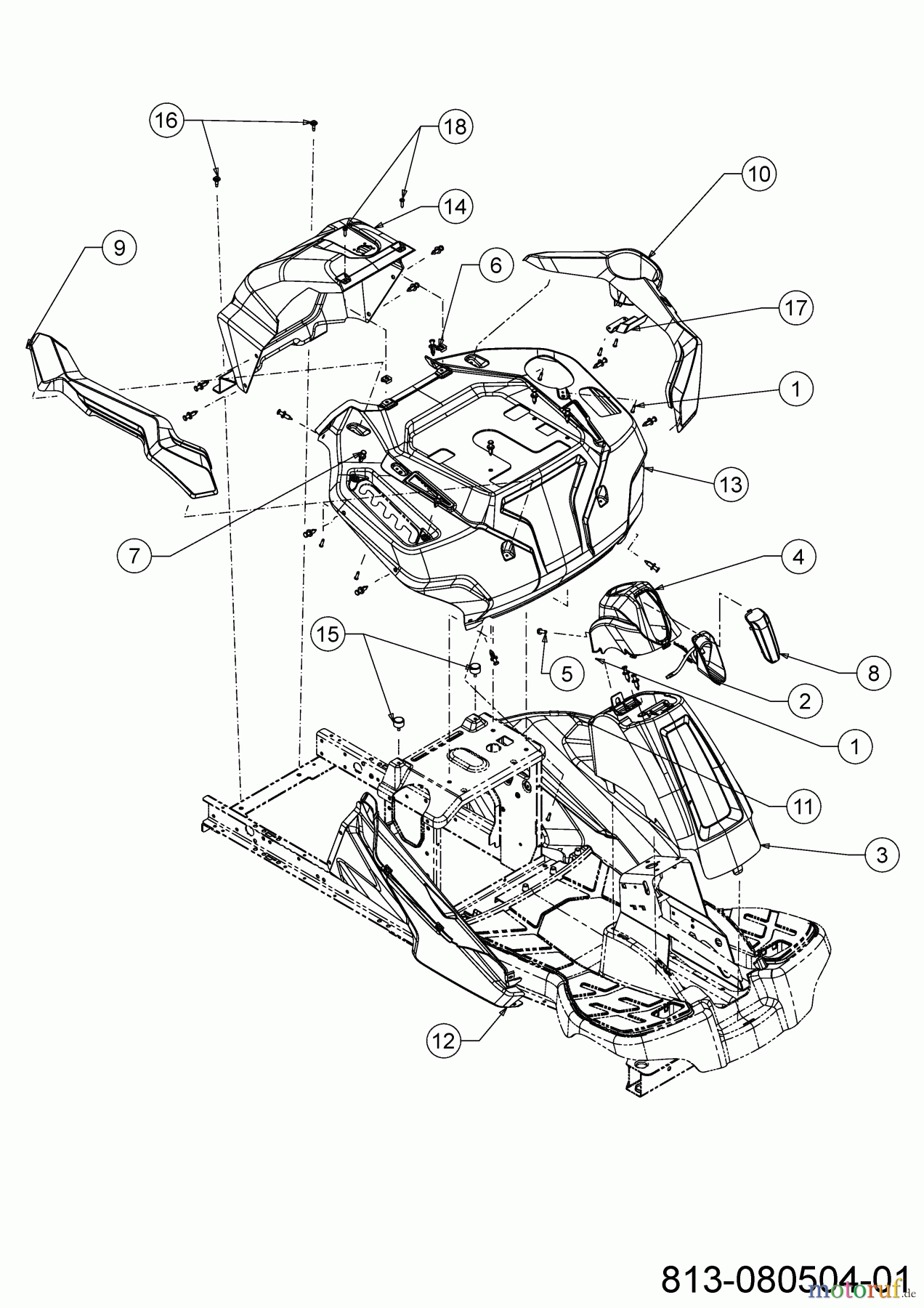  Cub Cadet E-Rasentraktoren LR2 ES76 33BA27JD603 (2022) Verkleidungen