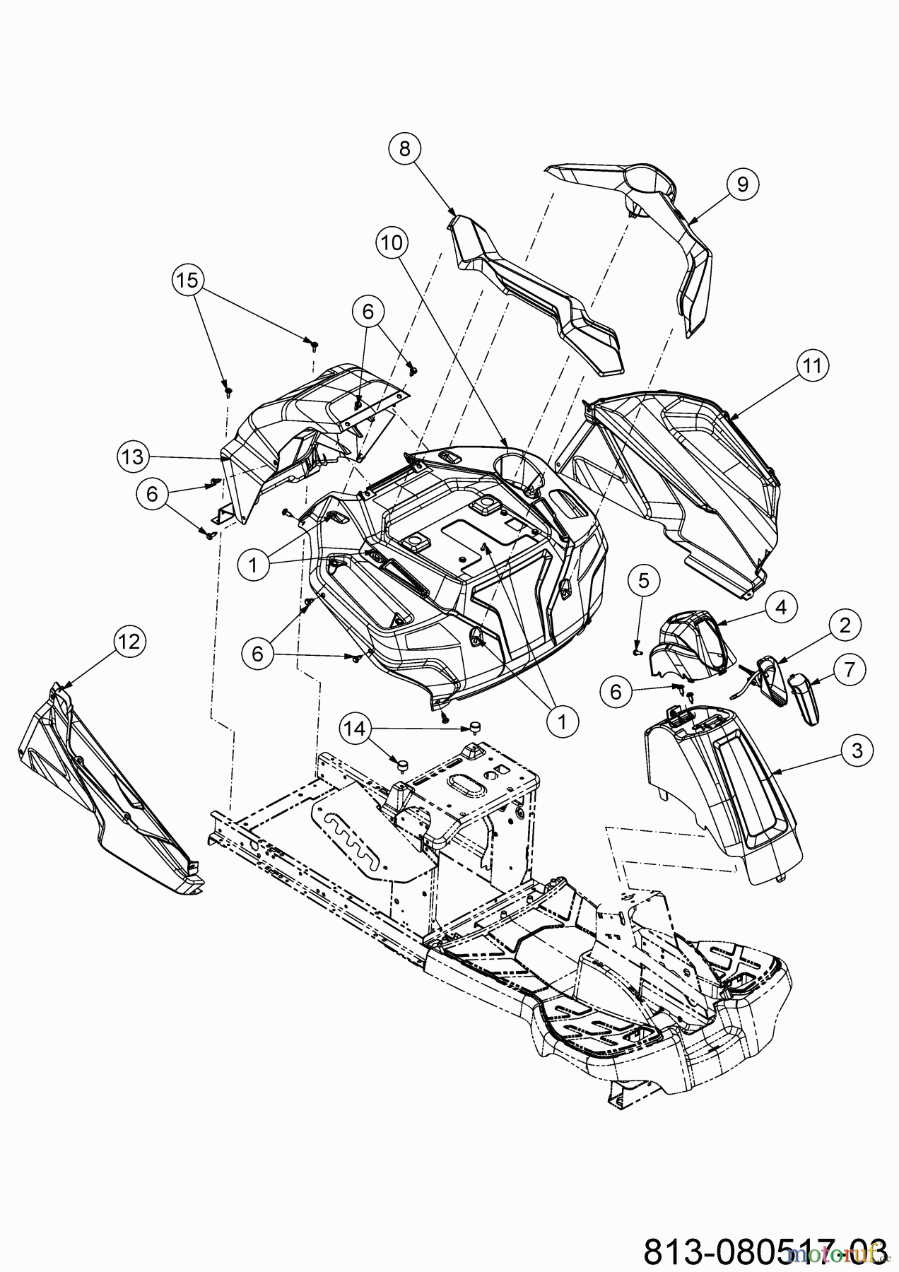  Cub Cadet E-Rasentraktoren LR2 ES76 33BA27JD603 (2023) Verkleidungen